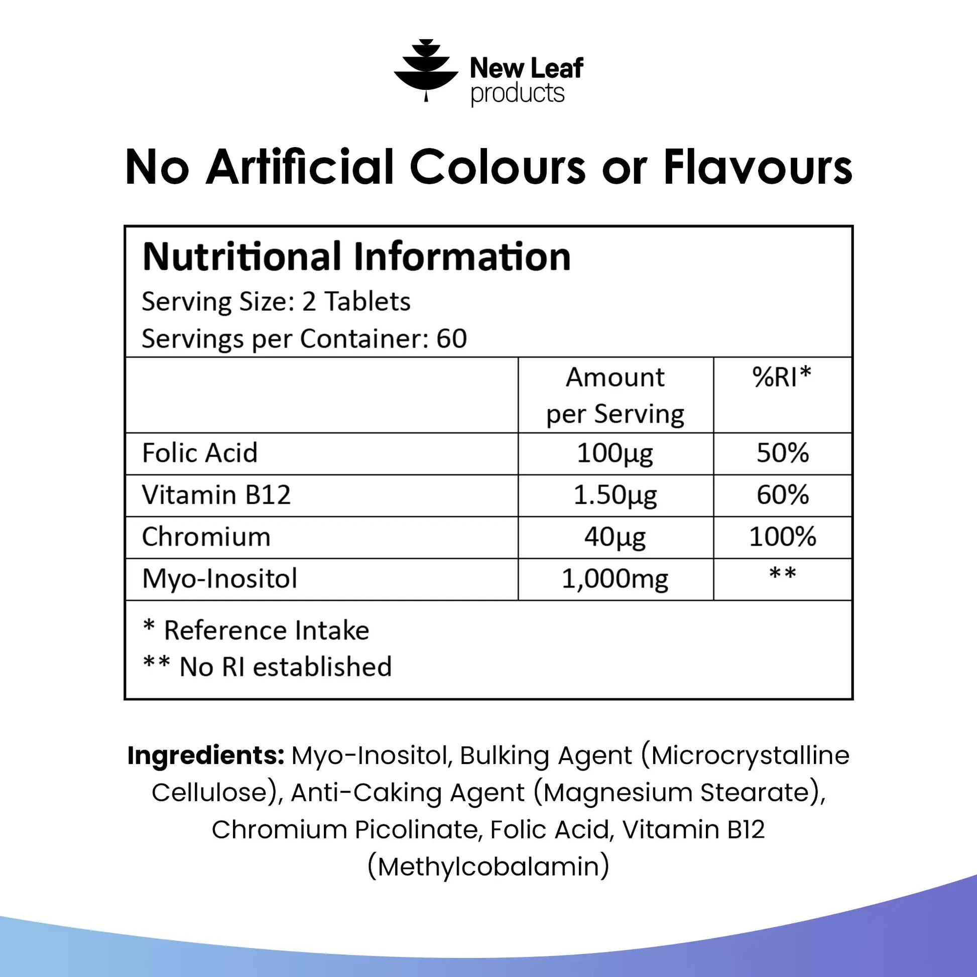 Myo-Inositol PCOS Supplement - Myo Inositol Tablets PCOS Supplement Enriched NEW LEAF PRODUCTS Au supplements