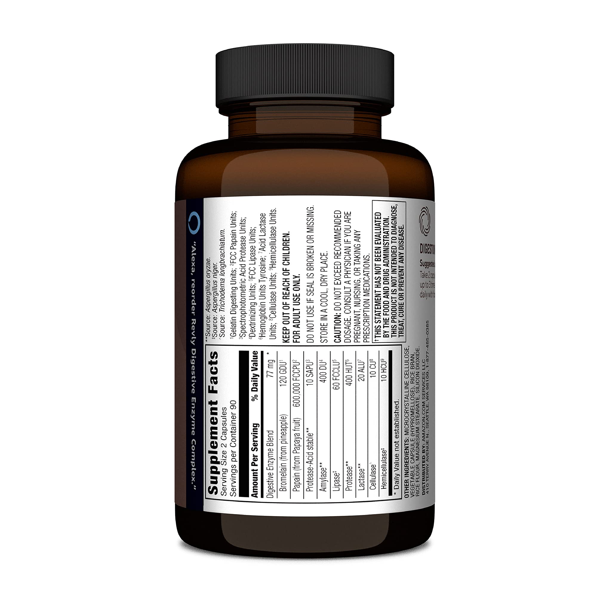Amazon Brand - Revly Digestive Enzyme Complex, Supports Healthy Diges Revly Au supplements