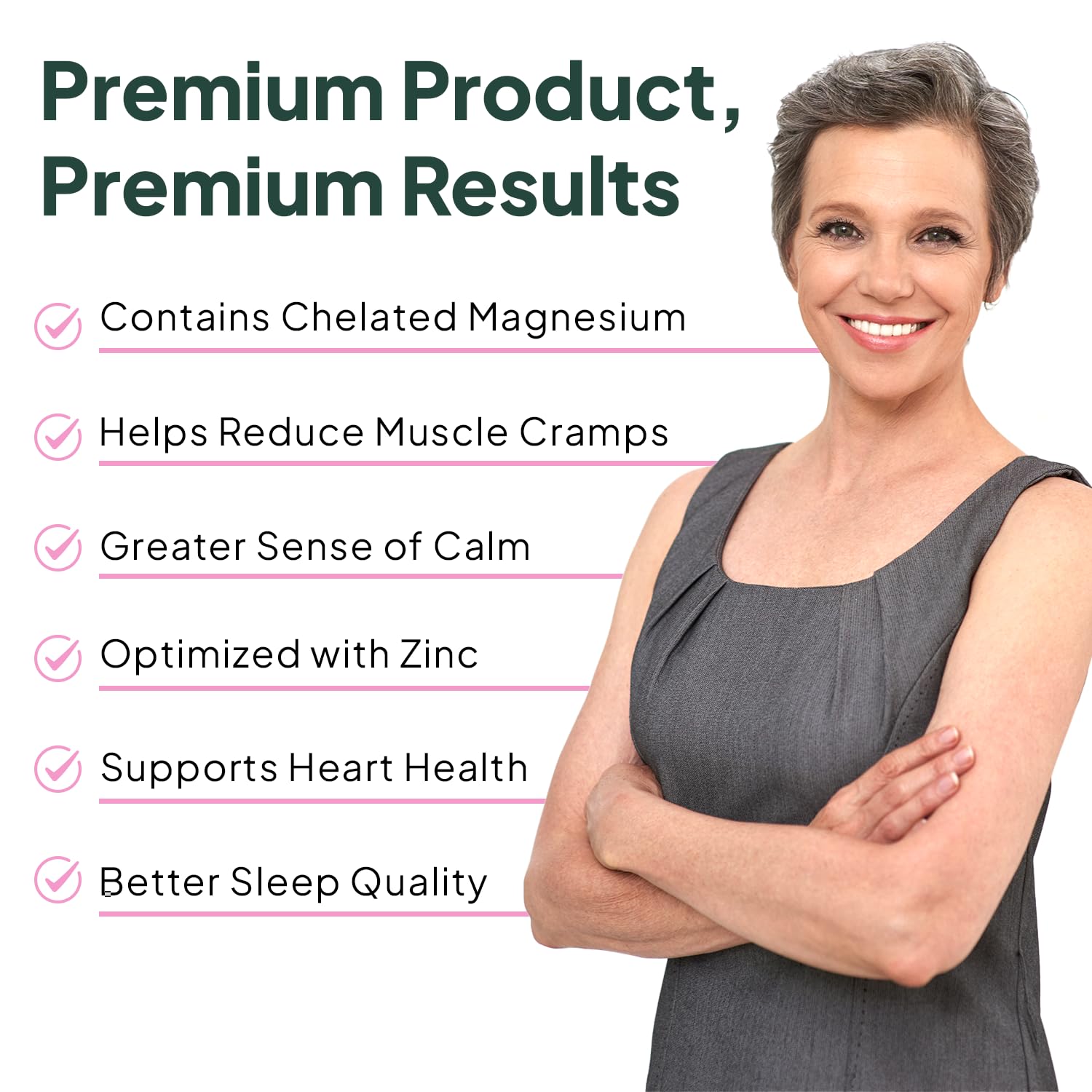 Organics Ocean Pure Magnesium Glycinate with Zinc - Maximum Strength Chelated Magnesium Supplement for Women and Men for Muscle Cramps and Sleep Support - 3 Bottles Organics Ocean Au supplements