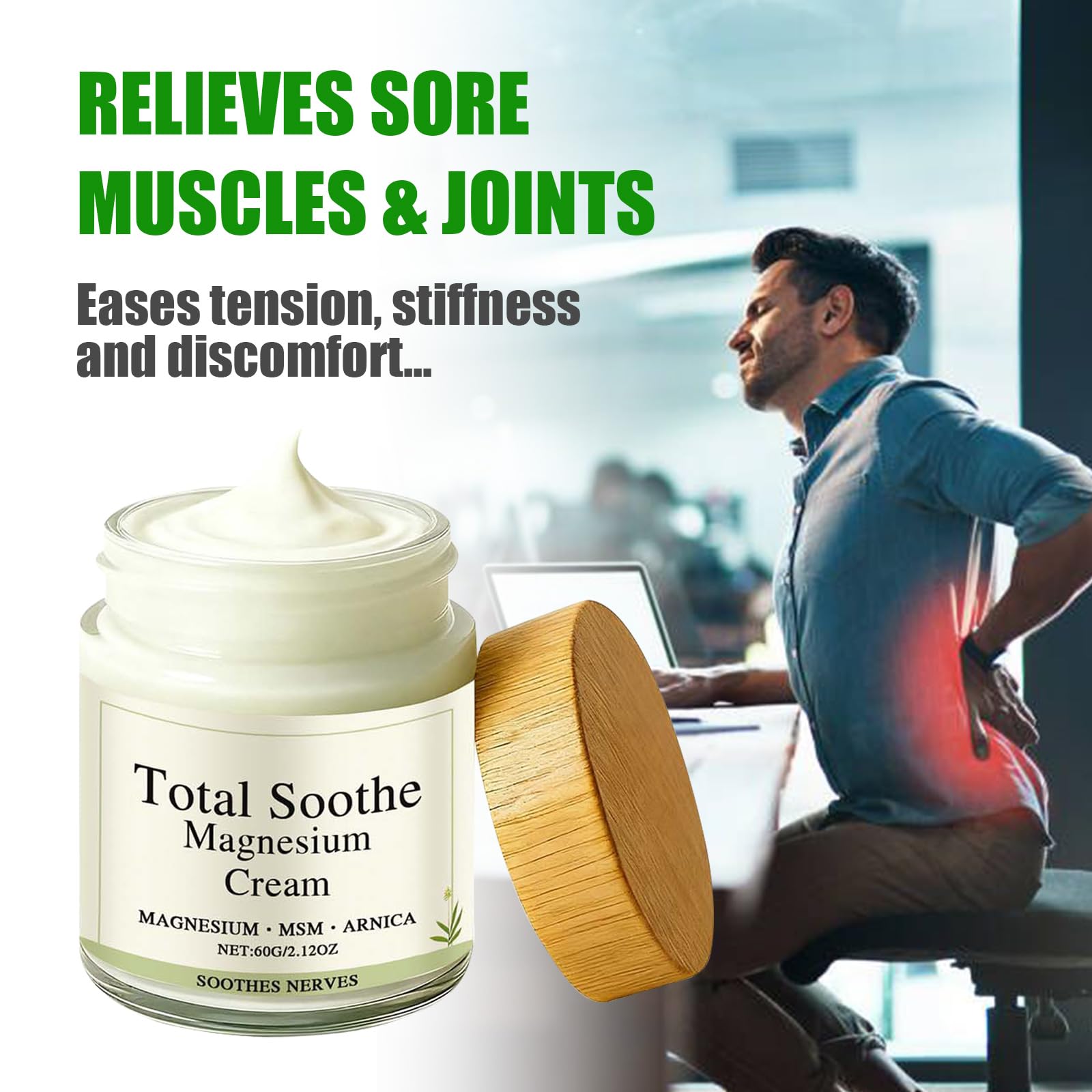 TotalRelief Magnesium Cream - MSM & Arnica – Fast Absorbing, Joint Relief Cream with Mineral Delivery Formula,Non-Greasy Topical for Everyday Joint & Muscle Comfort Generic Au supplements