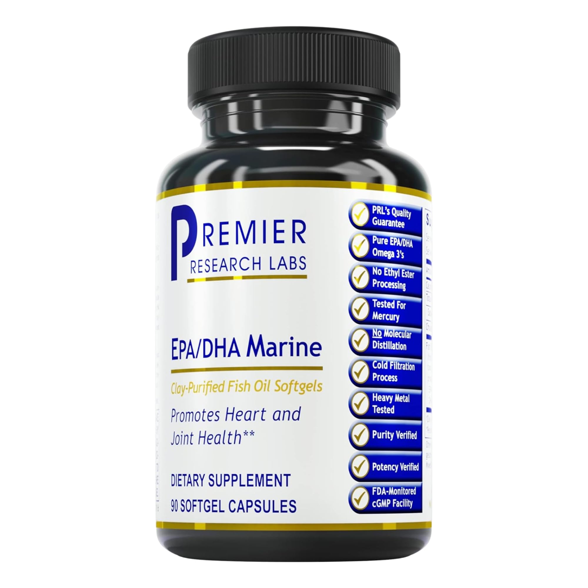 Premier Research Labs EPA DHA Marine Softgels - Omega 3 Fish Oil, EPA DHA Omega 3 Supplement, Fatty Acids for Women & Men, Natural - 90 Softgel Capsules Premier Research Labs Au supplements