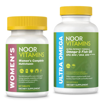 Noor Vitamins Women's Multivitamin and Omega Fish Oil Supplement Bundle Noor Vitamins Au supplements