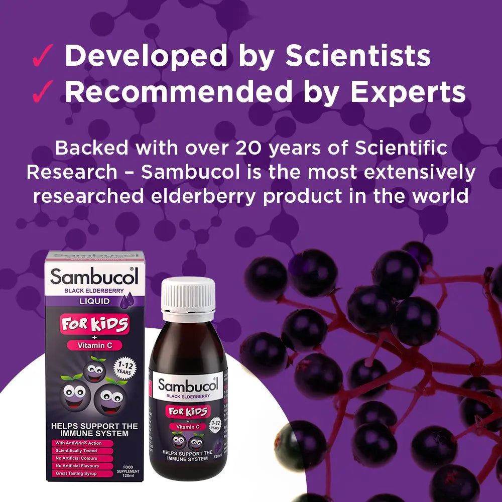 Sambucol Kids 120 ml For Immune Support, Drop Sambucol Au supplements