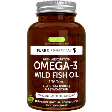 Omega-3 Wild Fish Oil & Astaxanthin, The Most Advanced High Absorption rTG Omega-3 Igennus Healthcare Nutrition Au supplements