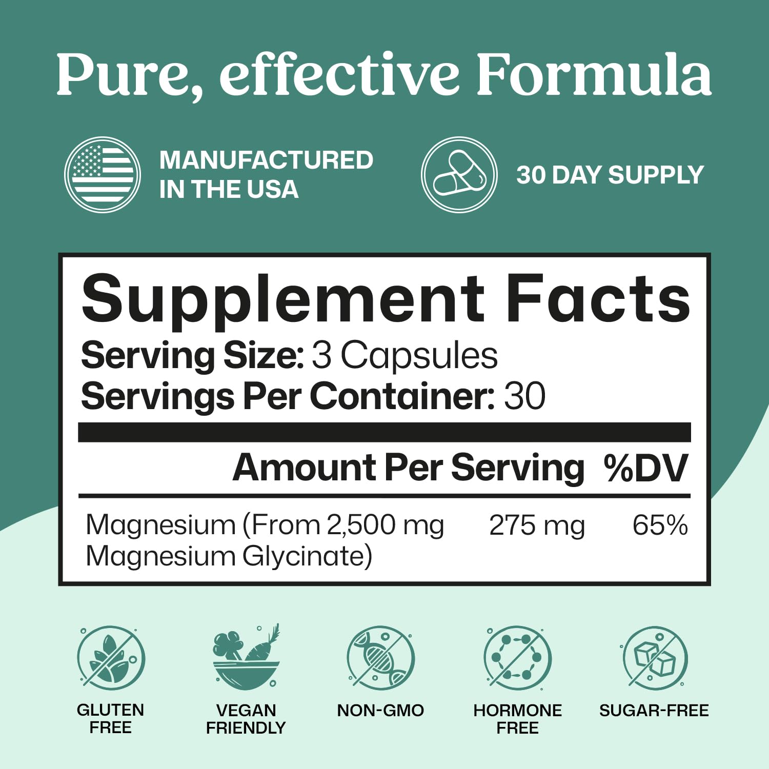ColonBroom Pure Magnesium Glycinate Capsules | Supplement for Sleep, Heart & Muscle Support | Non-GMO, Gluten Free, Vegan & Sugar-Free | 1 Month Supply (90 Capsules) ColonBroom Au supplements