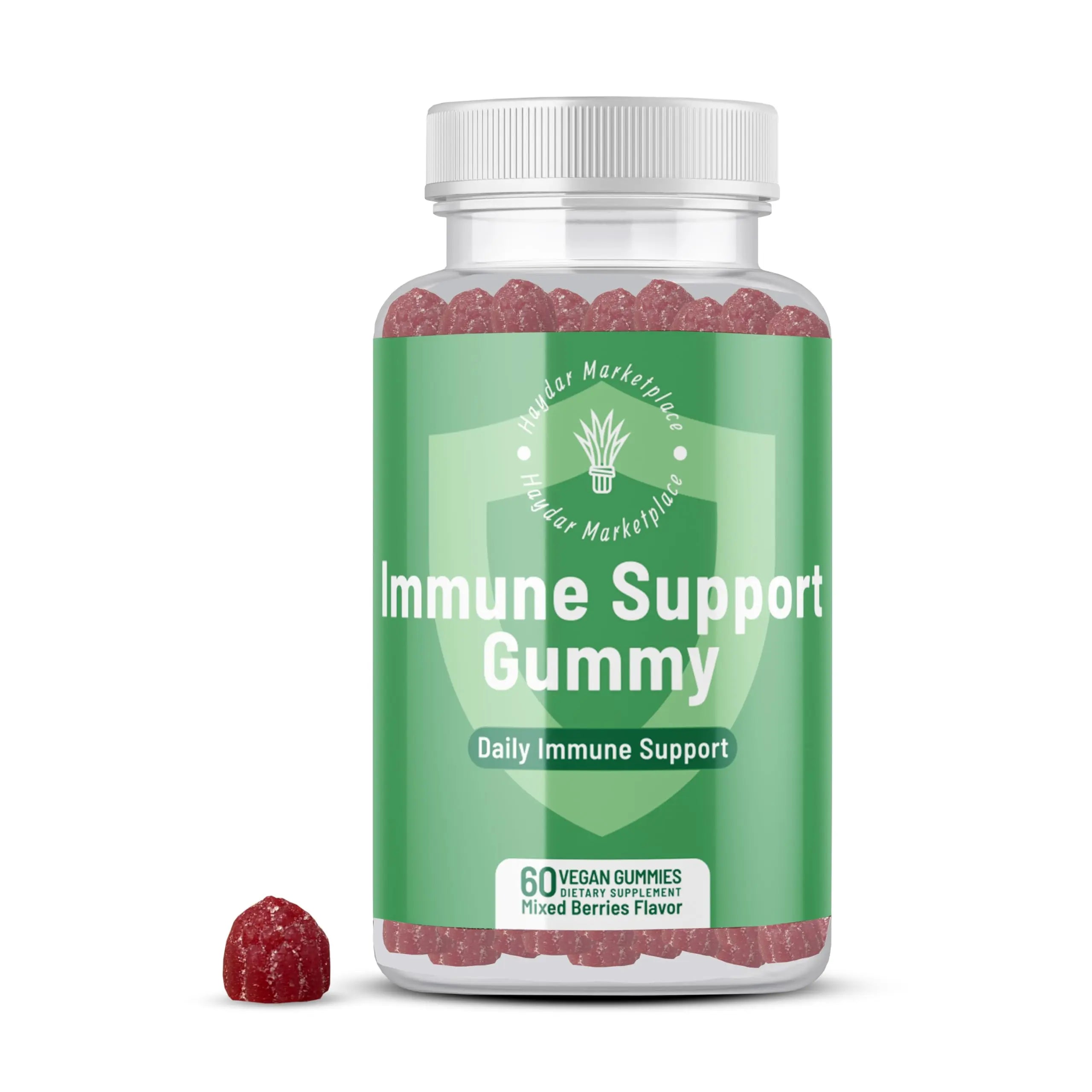 Haydar Marketplace Immune Boosters for Adults - Vegan Immune Support Gummies with Vitamins C & D, Zinc, Magnesium, Probiotics Haydar Marketplace Au supplements