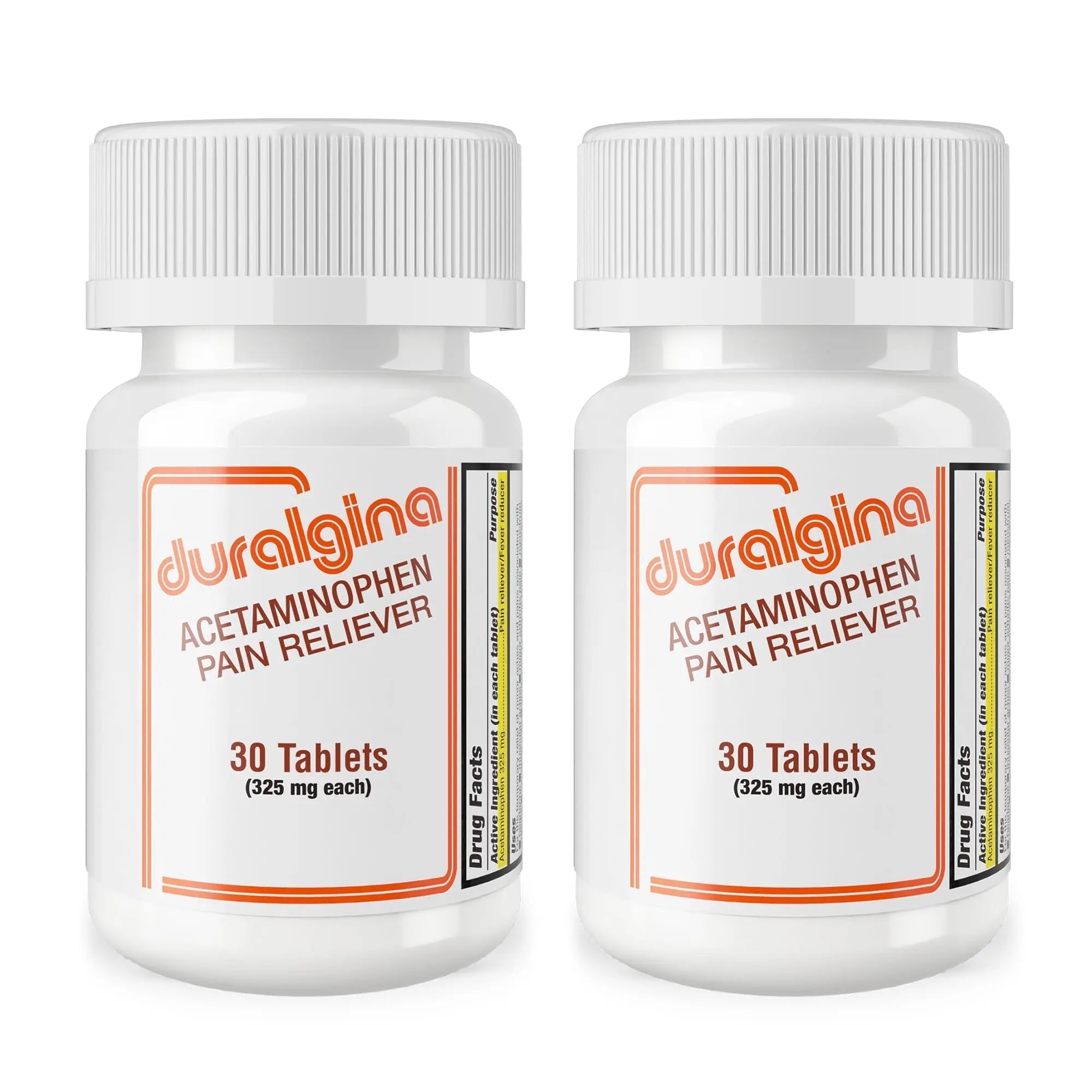 DURALGINA Acetaminophen Tablets | for Headache, Muscle Aches, Menstrual Cramps, Back Pain, Toothaches, Fever Reducer, Fast-Acting, Gentle on Stomach, Safe for Adults and Teens 12+, 30 Count, 2-Pack DURALGINA Au supplements