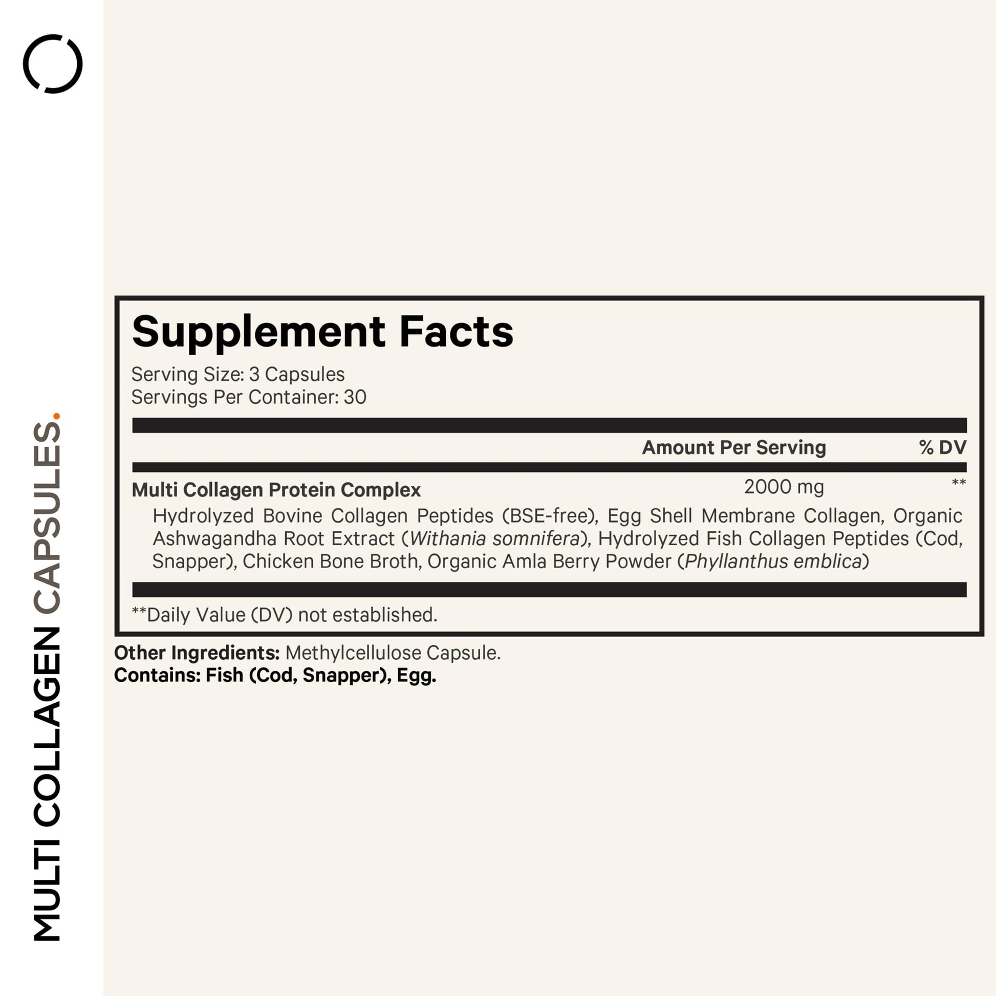 Codeage Multi Collagen Peptides Protein Capsules, 5 Collagen Types, Grass-Fed & Hydrolyzed Bovine Collagen Pills Supplement, Ashwagandha, Amla Berry Vitamins, Collagen Peptides - 90 Capsules Codeage Au supplements
