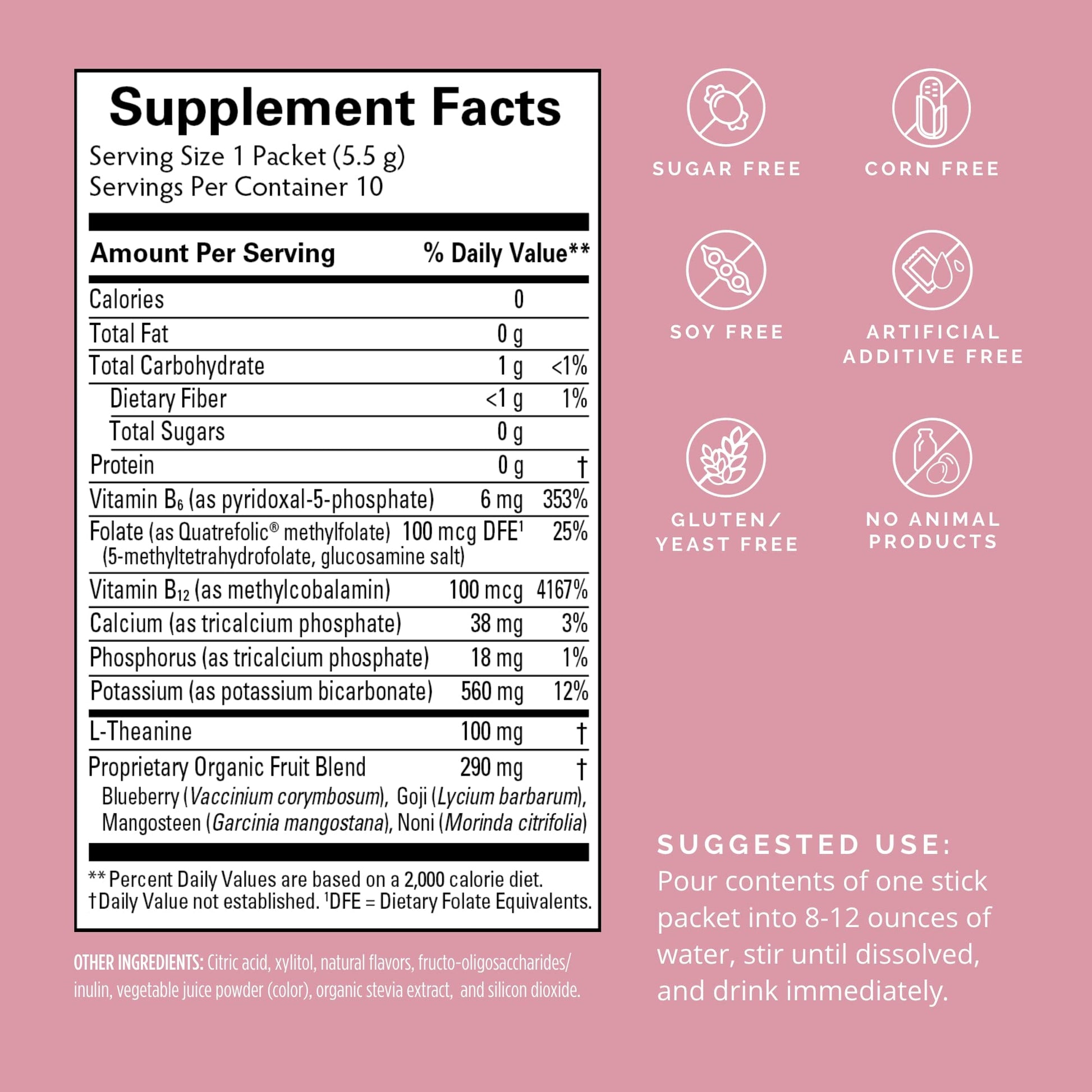 BRAINMD Dr Amen Brain Boost On The Go - 10 Packets, Berry Flavor - Nootropic Drink Powder, Promotes Focus, Clarity & Mental Energy - Caffeine Free, Gluten Free - 10 Servings BRAINMD Au supplements