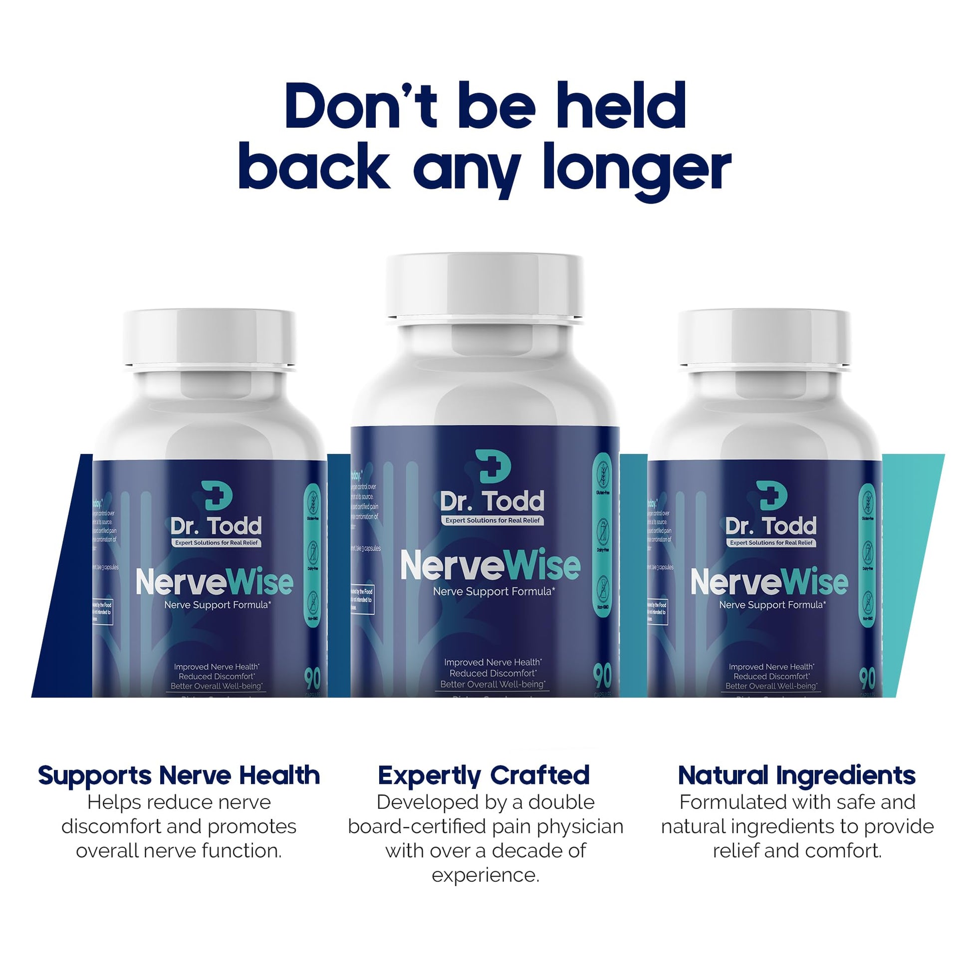 Dr. Todd NerveWise Nerve Support Supplement for Foot, Hand & Leg Comfort – Daily Formula for Healthy Nerve Function, Helps Support Nerve Balance, Body Comfort & Overall Nerve Wellness – 30 Day Supply Dr. Todd Au supplements