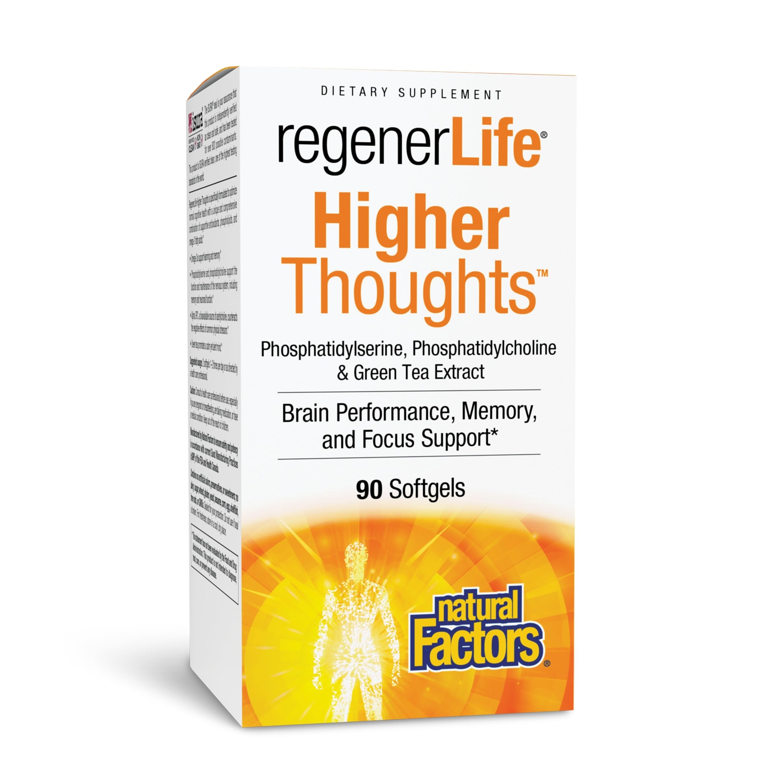 Natural Factors Higher Thoughts - Supports Cognitive & Cardiovascular Health* - Fish Oil, Fatty Acids, EPA, DHA & More - 90 Softgels Natural Factors Au supplements