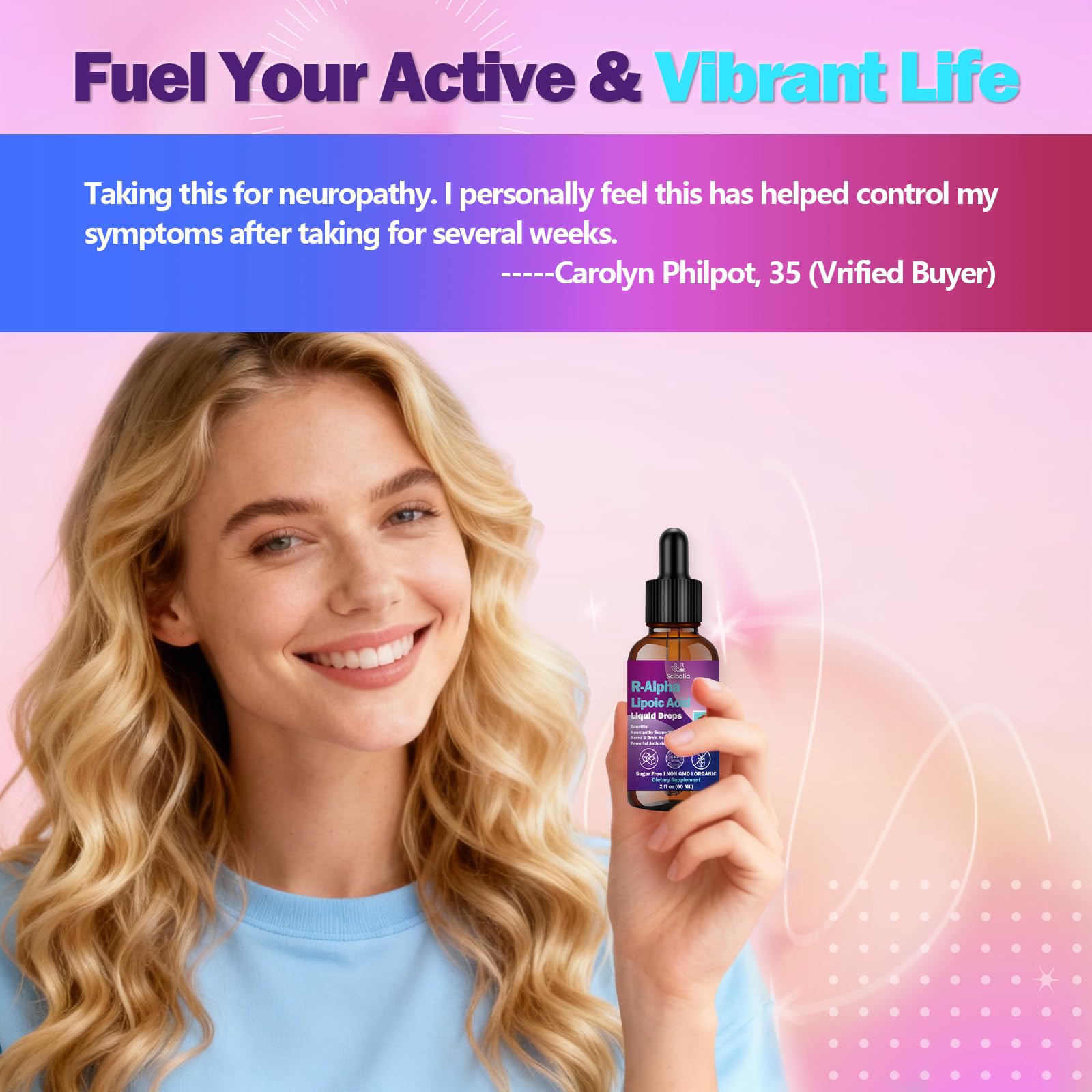 R Alpha Lipoic Acid 600mg Liquid Drops for Neuropathy, Advanced 11-in-1 Stabilized R-ALA Supplement w. Benfotiamine Acetyl L-Carnitine Vitamin C E for Antioxidant Nerve Brain Energy Health Non GMO Scibalia Au supplements