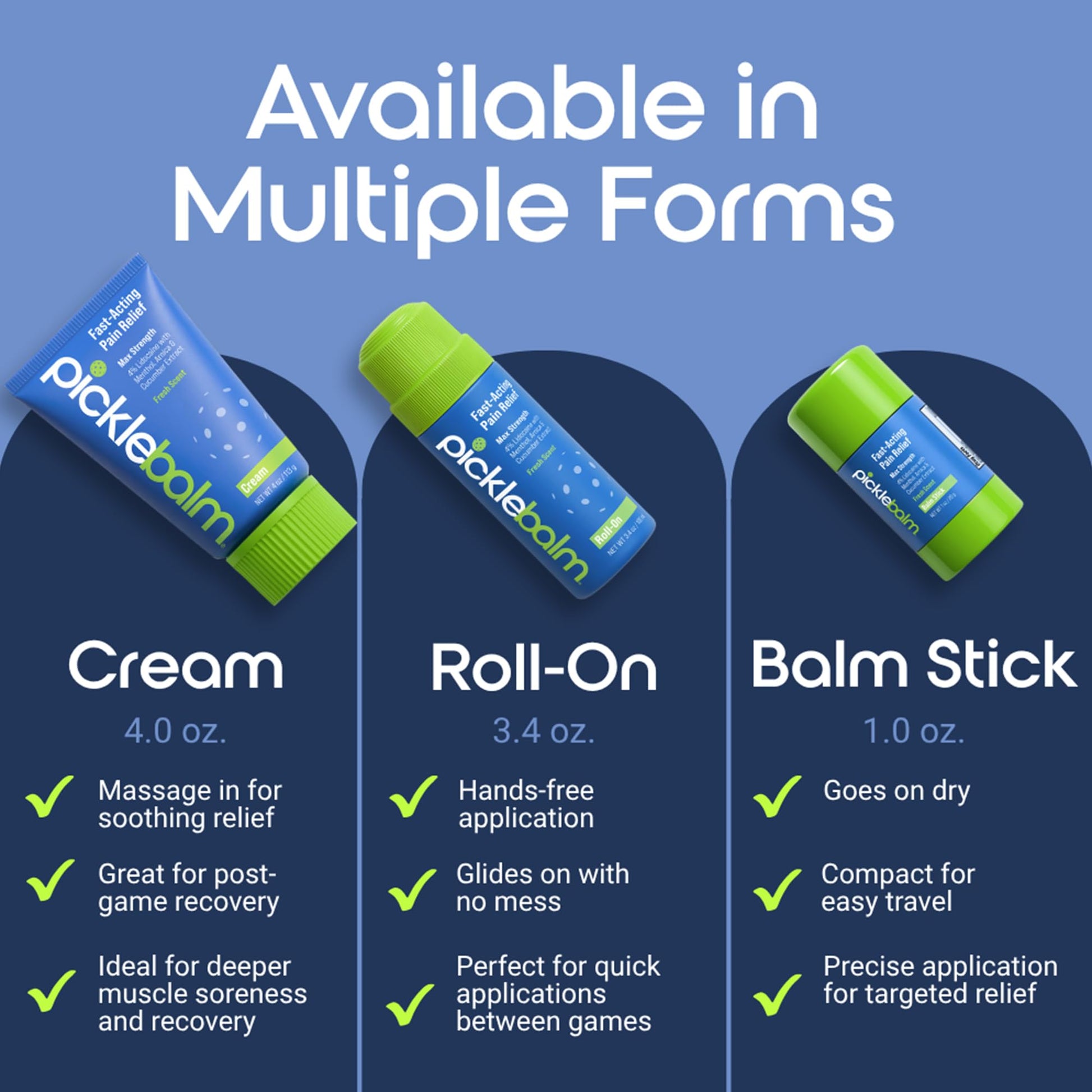 PickleBalm Pickleball In-Game Muscle Pain Relief Roll-On with 4% Lidocaine, Arnica, Menthol, Cucumber Seed Extract for Shoulders, Knees, Wrists, and More, 3.4oz Roll-On Applicator PickleBalm Au supplements