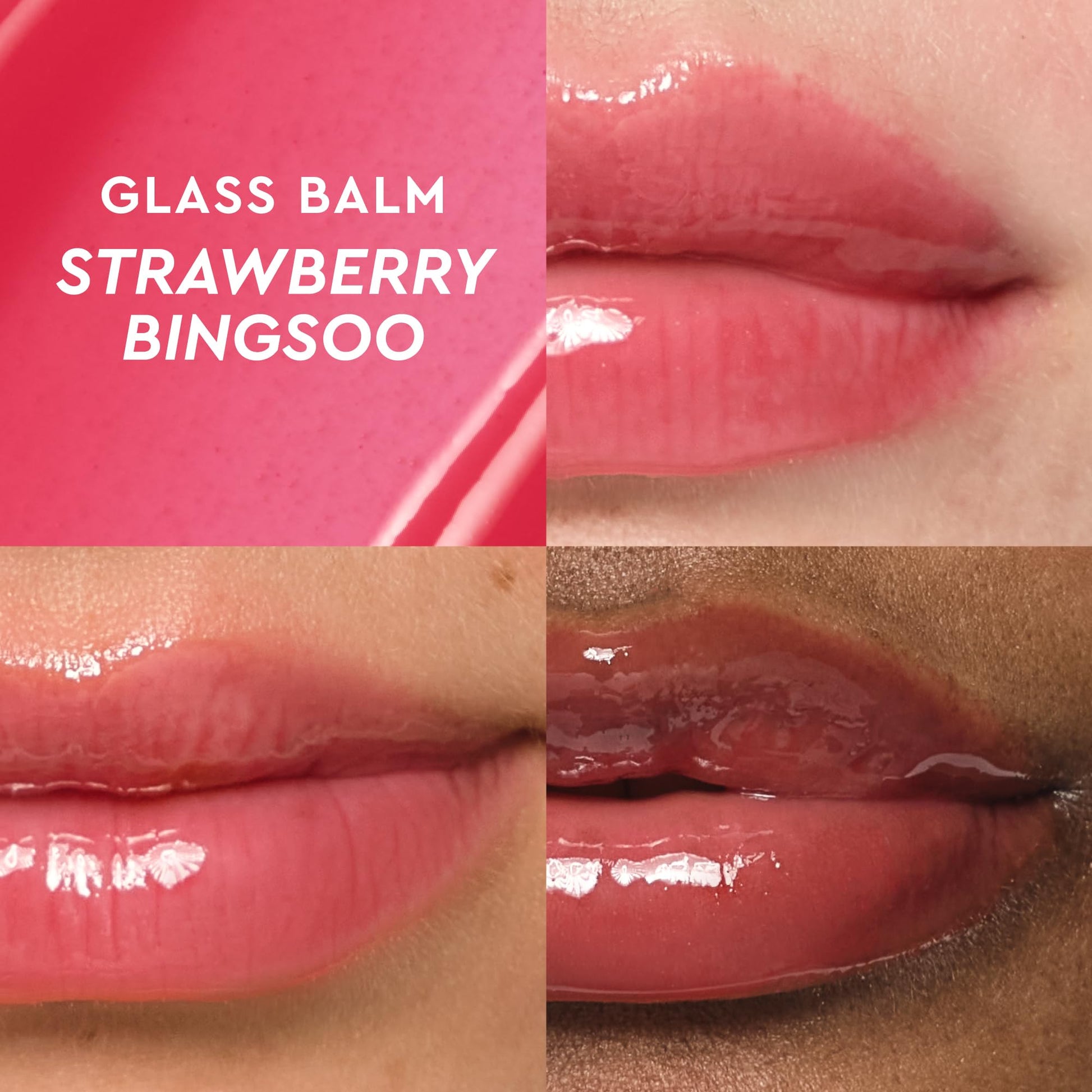 Glow Recipe Glass Balm Lip Treatment - 12Hr Hydrating Lip Balm & Moisturizer with Hyaluronic Acid to Smooth, Plump & Protect from Dryness - Sheer Pinky Red Tint, Strawberry Bingsoo (15 ml) Glow Recipe Au supplements