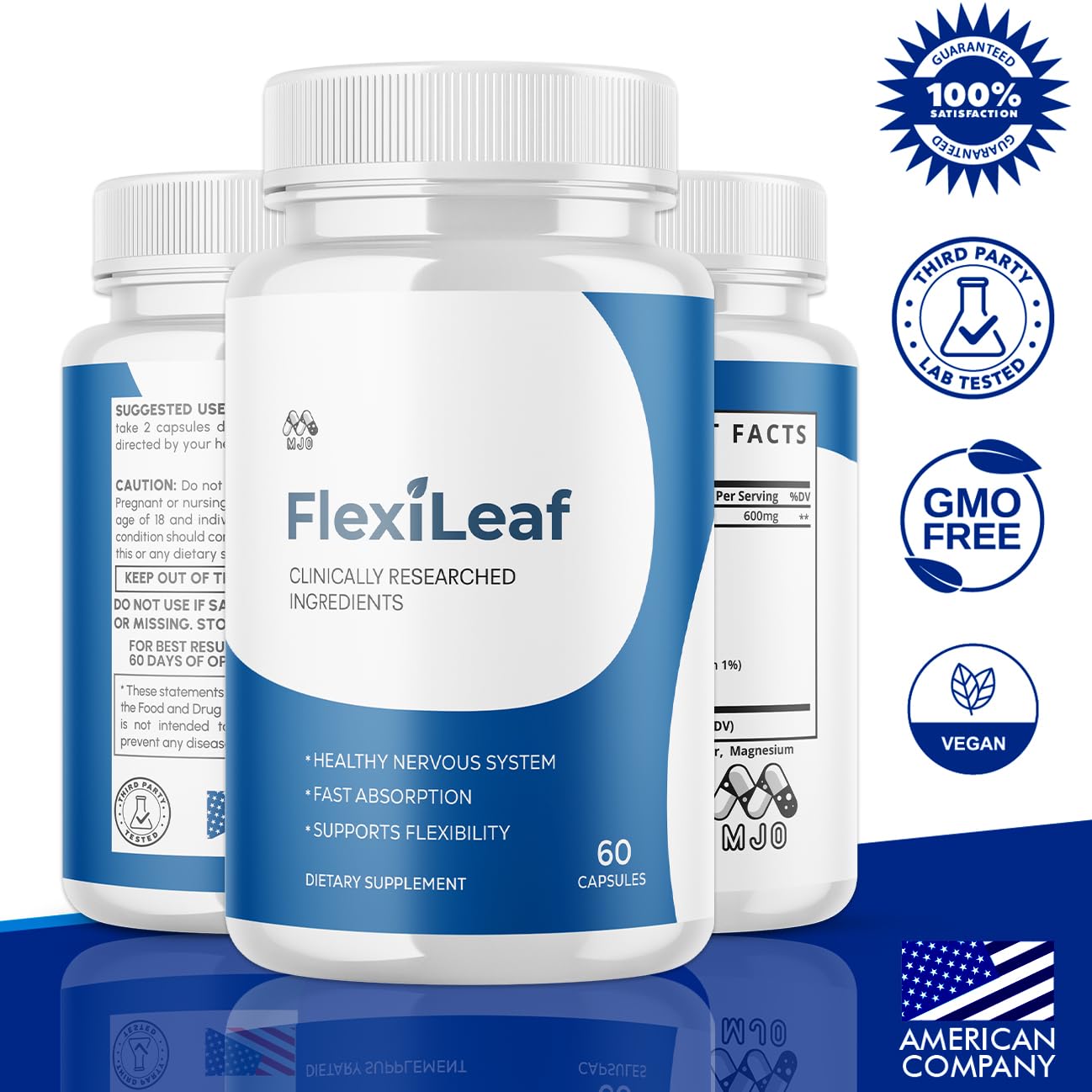 Flexileaf Capsules, Official Flexileaf Pills with All Natural Ingredients, Advanced Health and Overall Wellness Multivitamin Supplement, Flexoleaf Maximum Strength Support Formula (60 Capsules) MJO Au supplements