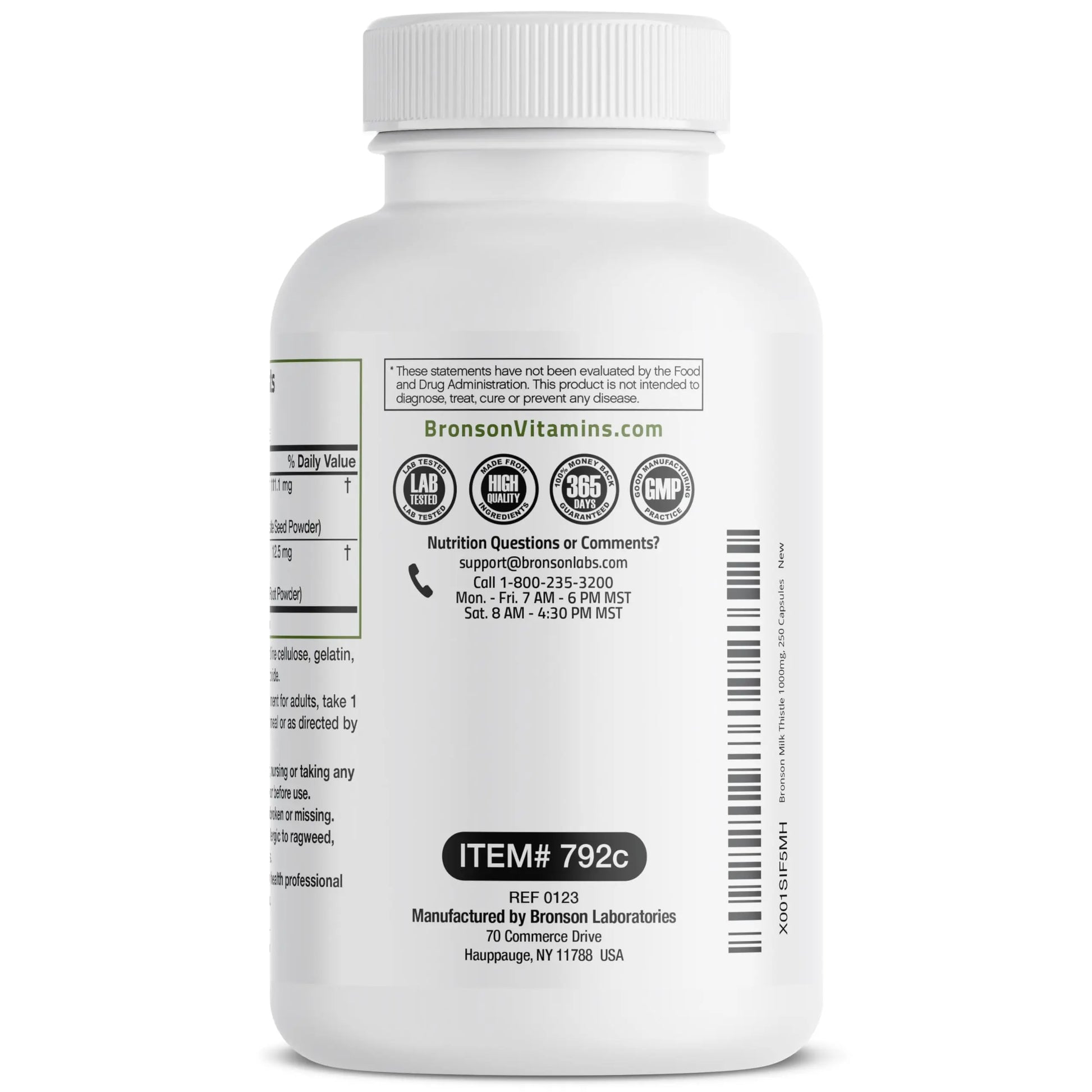 Bronson Milk Thistle Silymarin Marianum & Dandelion Root Liver Health Support Bronson Au supplements