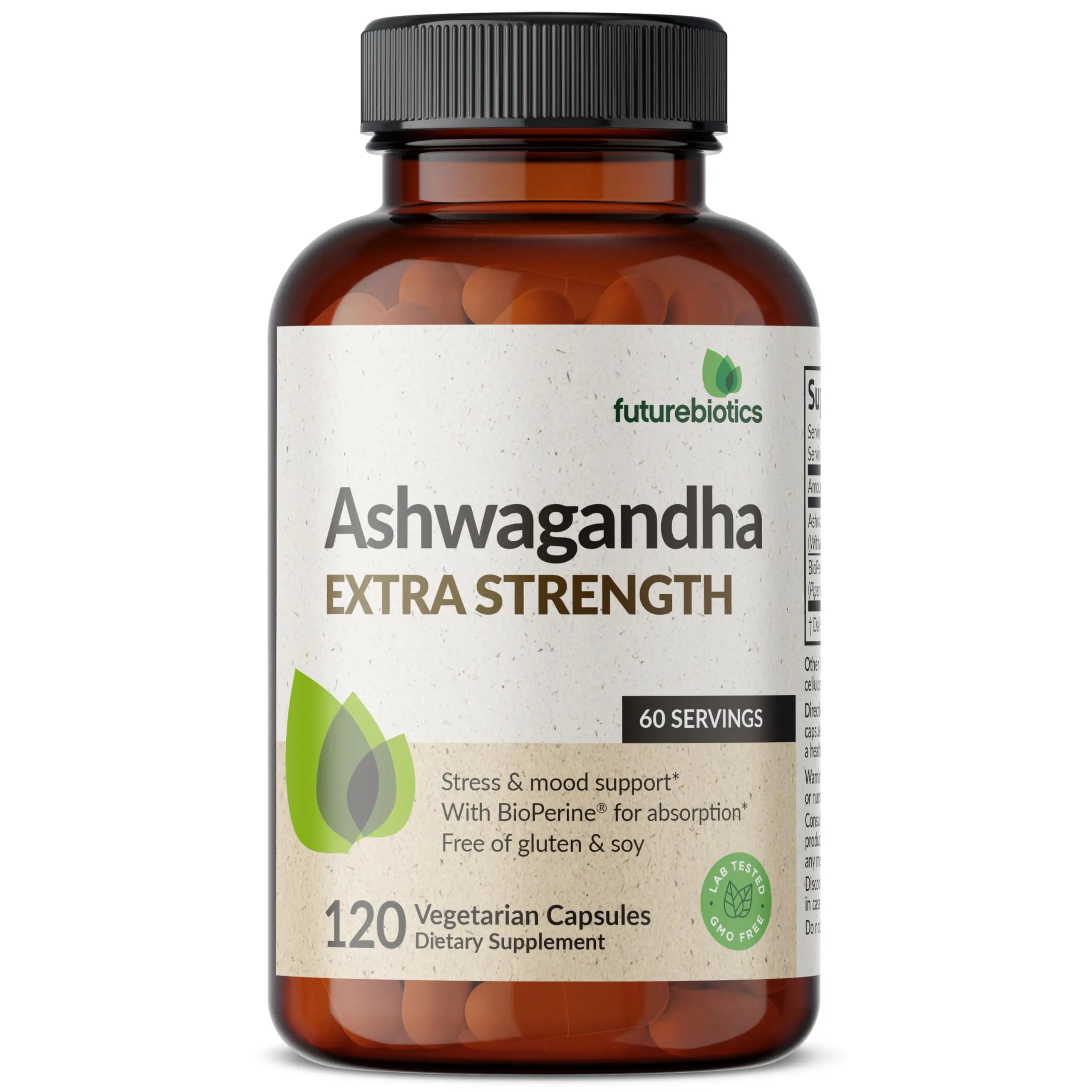 Futurebiotics Ashwagandha Extra Strength Stress & Mood Support with BioPerine Futurebiotics Au supplements