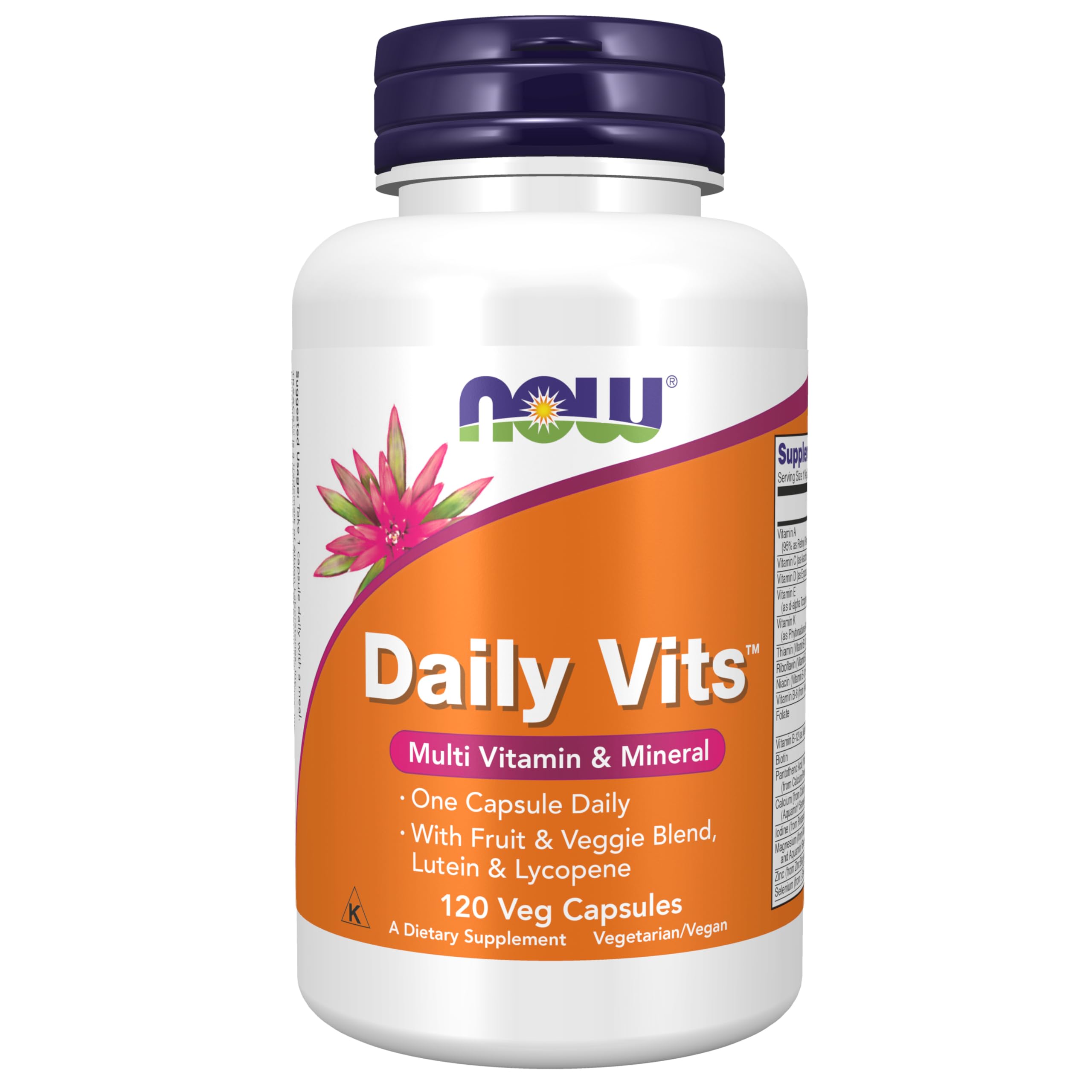 NOW Foods Supplements, Daily Vits™ with Fruit & Veggie Blend, Lutein and Lycopene, 120 Veg Capsules NOW Foods Au supplements