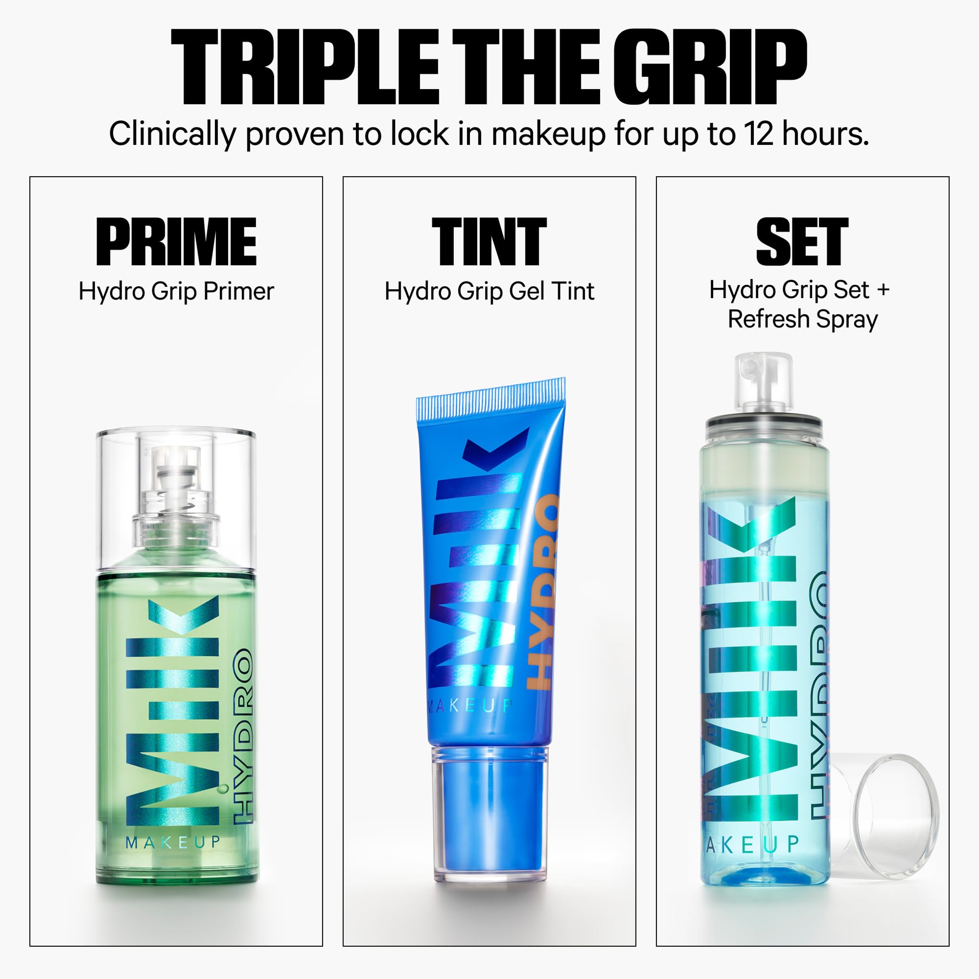 Milk Makeup Hydro Grip Set + Refresh Spray with Hyaluronic Acid – Sets Makeup + Hydrates Skin for Up to 12 Hours – Long-Lasting, Alcohol-Free Facial Mist for Dewy, Radiant Skin – 1.69 oz Milk Makeup Au supplements