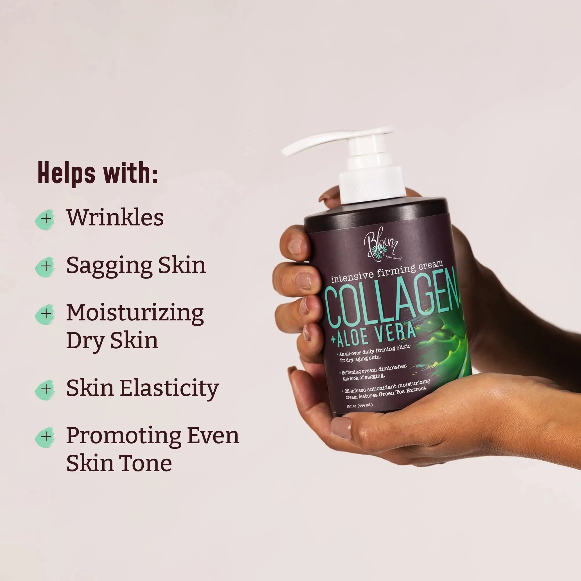 BLOOM Collagen Cream + Aloe Vera Moisturizer Body Lotion & Face Cream | Dry Skin BLOOM IT'S A GREAT SKIN DAY! Au supplements