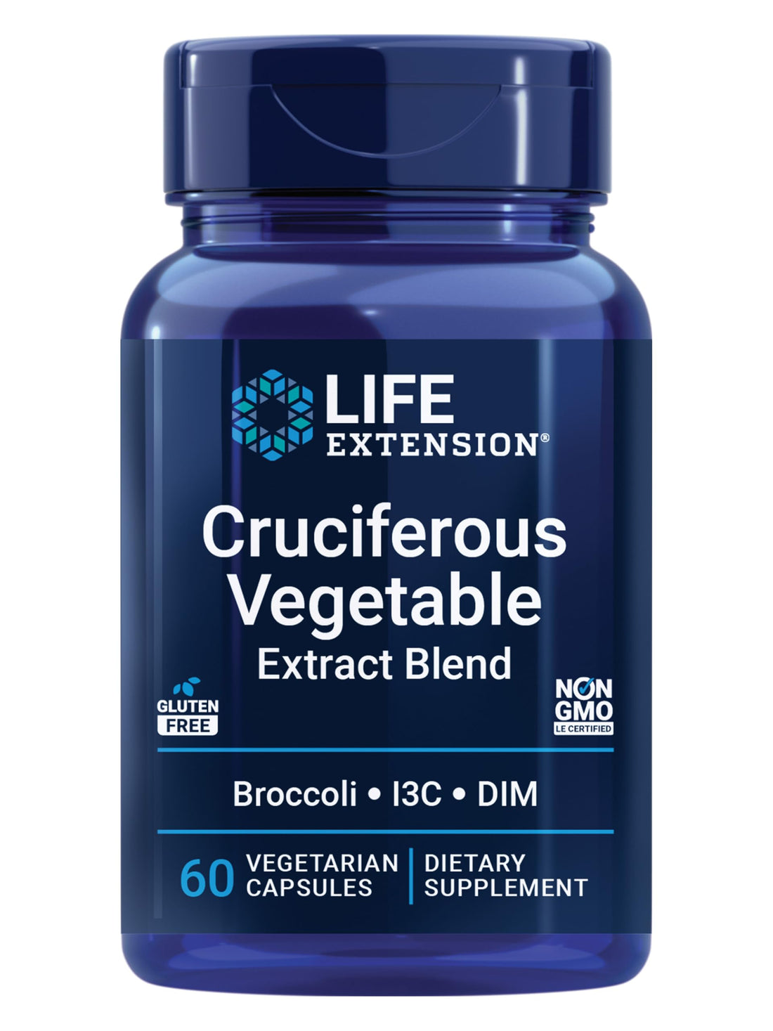 Life Extension Cruciferous Vegetable Extract Blend, Broccoli Extract, I3C, Helps Maintain DNA Health & Already Healthy Hormone Levels, Gluten Free, Non-GMO, Vegetarian, 60 Capsules Life Extension Au supplements