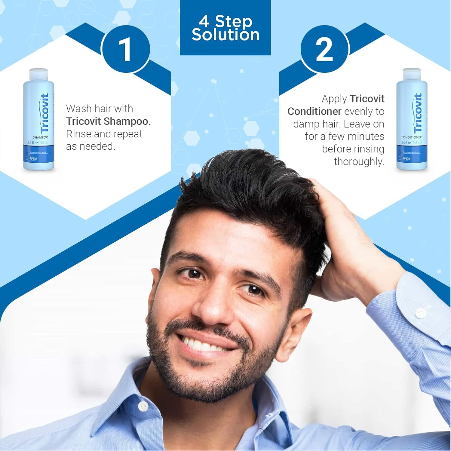 Tricovit Hair Growth Supplement - Nail & Hair Health Vitamins with Amino Acids, Minerals & Antioxidants - Dermatologist-Formulated & Gluten-Free Vitamins and Supplements for Women & Men (60 tablets) Tricovit Au supplements