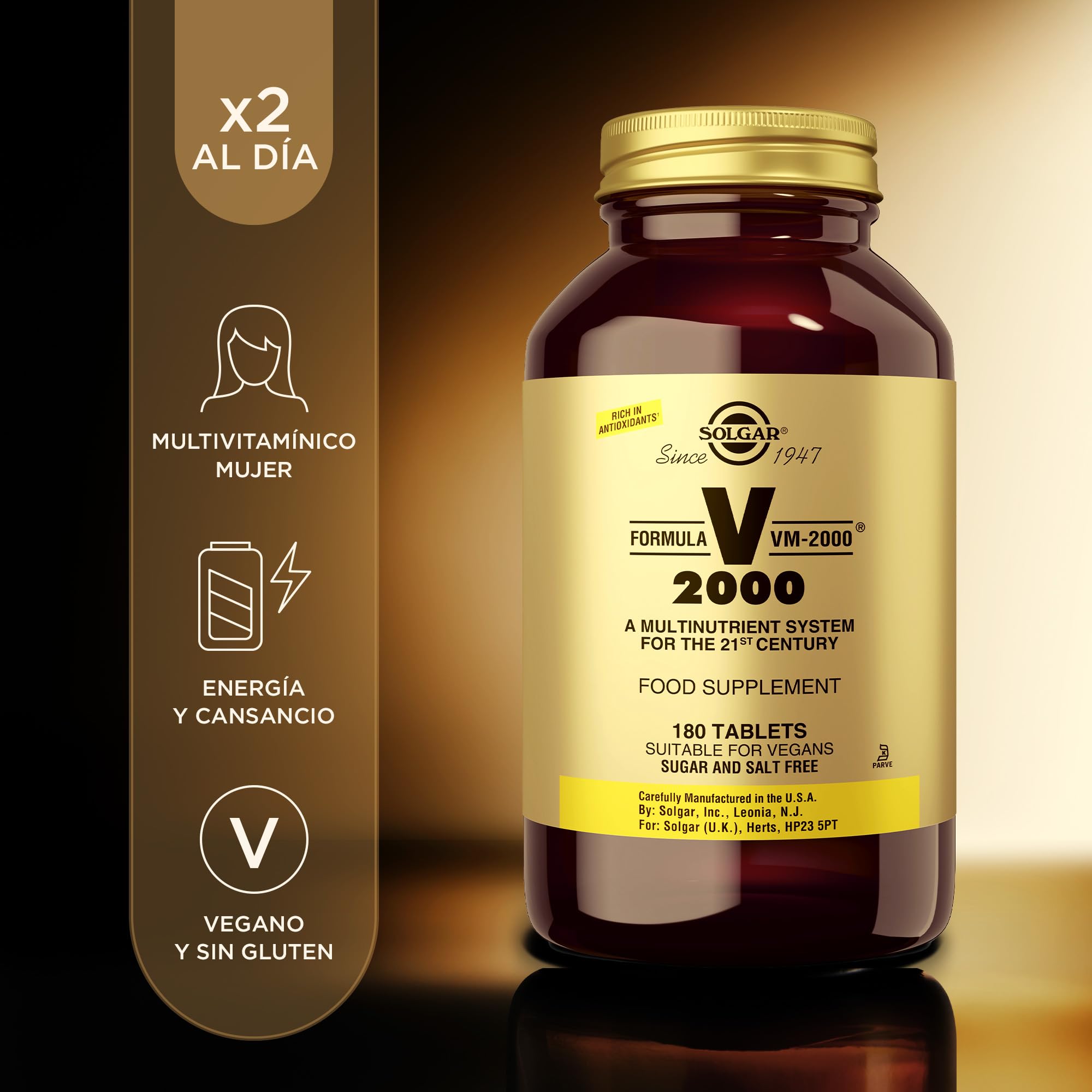 Solgar Formula VM-2000 (Multinutrient System), 180 Tablets - Premium Quality Multiple - Contains Zinc - Supports A Healthy Immune System - Vegan, Dairy Free, Kosher - 90 Servings Solgar Au supplements