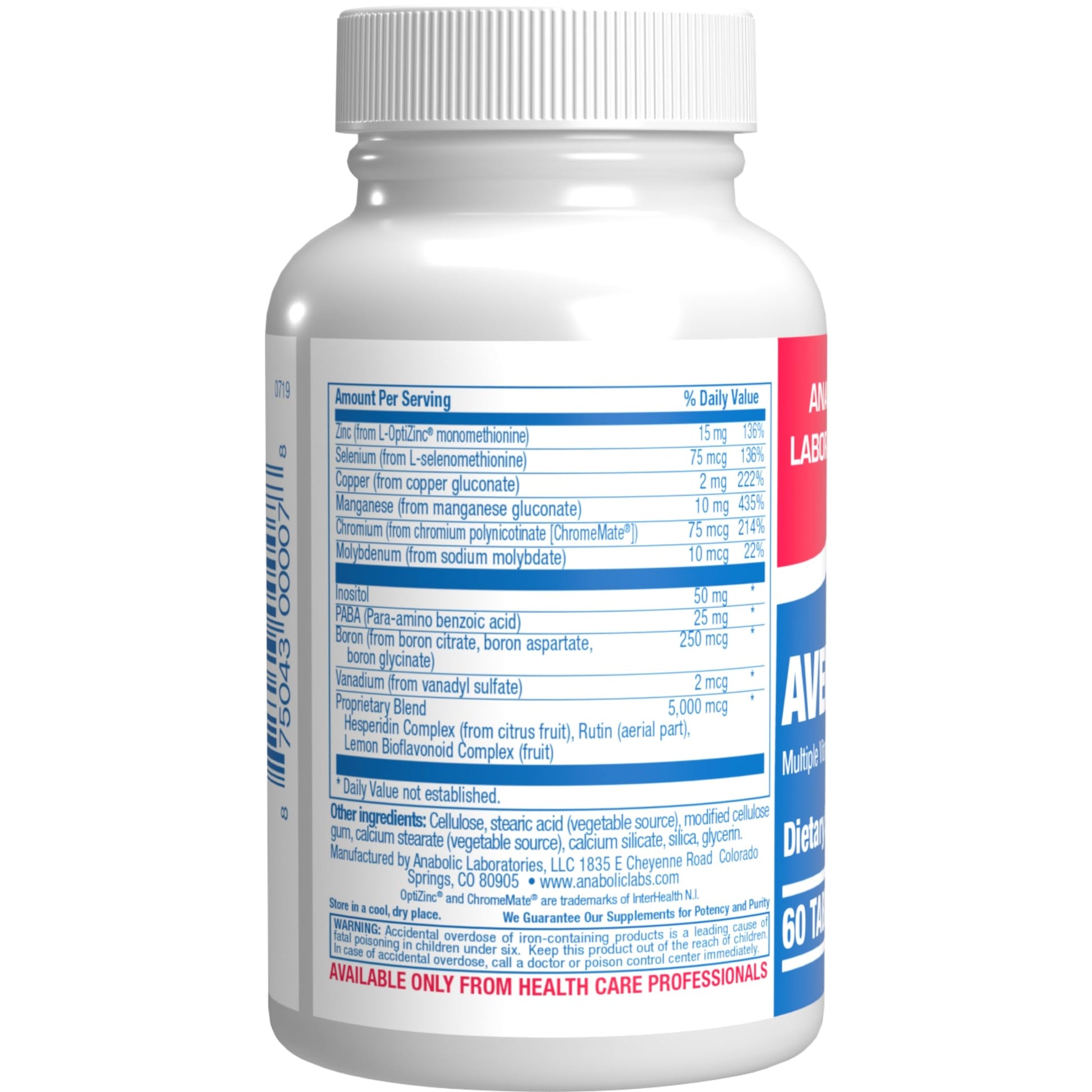 30-In-1 Adult Multivitamin with Iron - Antioxidant Rich Over 50 Multivitamin for Women and Men with Vitamins A C D E B Complex Zinc Magnesium Myo Inositol Citrus Bioflavonoids & More - 1 Month Supply Anabolic Laboratories Au supplements