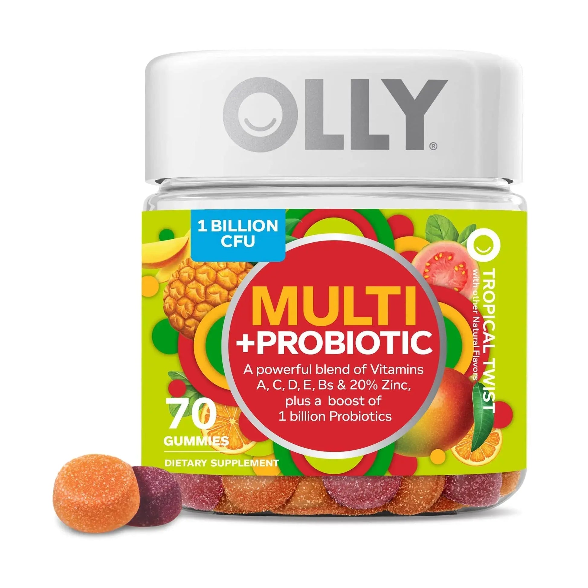 OLLY Multi + Probiotic Adult Multivitamin Gummy, 1 Billion CFUs, Digestive and Immune Support & Heavenly Hair Gummy, Supports Healthy Hair OLLY Au supplements