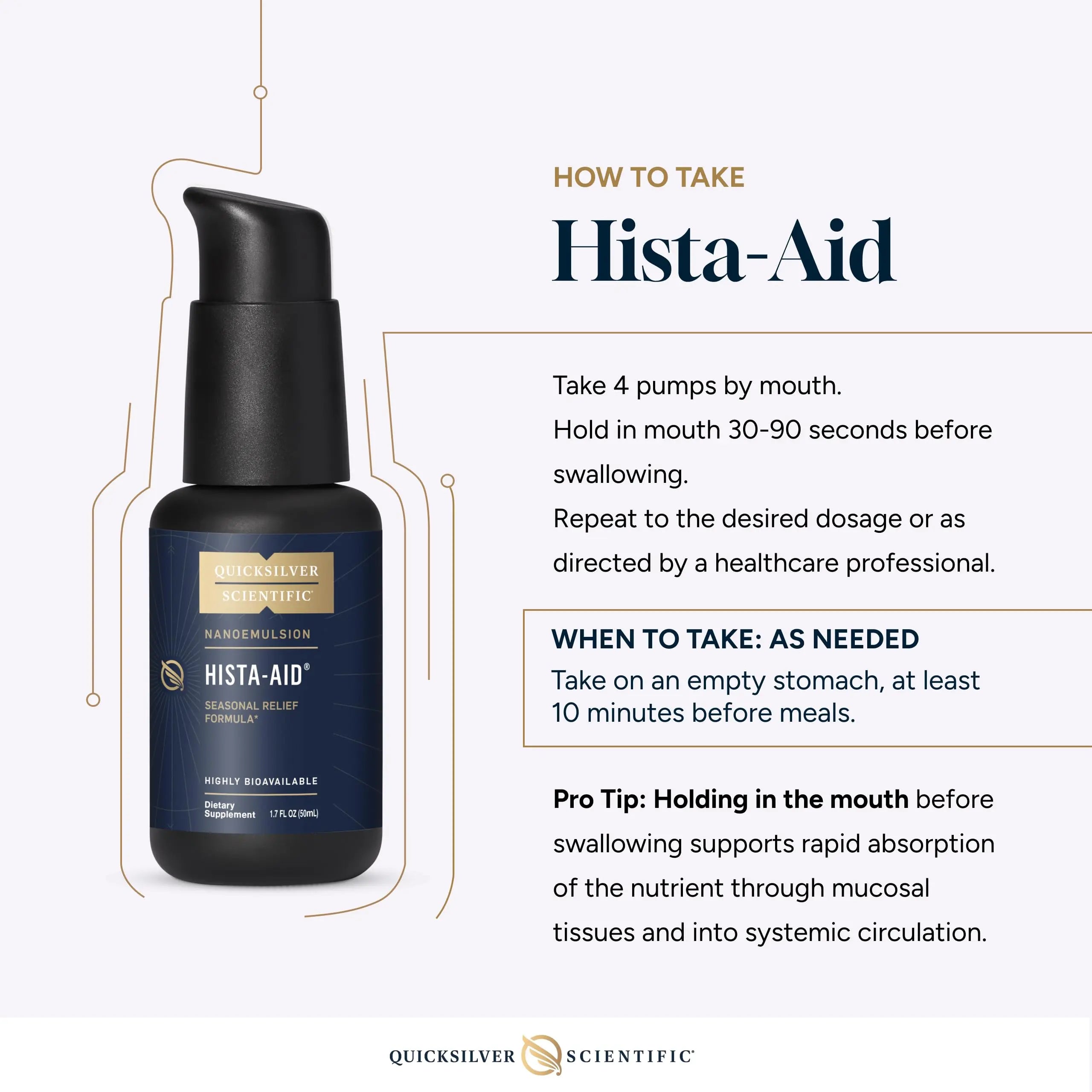 Quicksilver Scientific Nanoemulsified Hista-Aid - Flavonoids to Help Maintain Healthy Histamine Levels - Liposomal Vitamin C, DIM, Luteolin & Quercetin Liquid (50ml) Quicksilver Scientific Au supplements