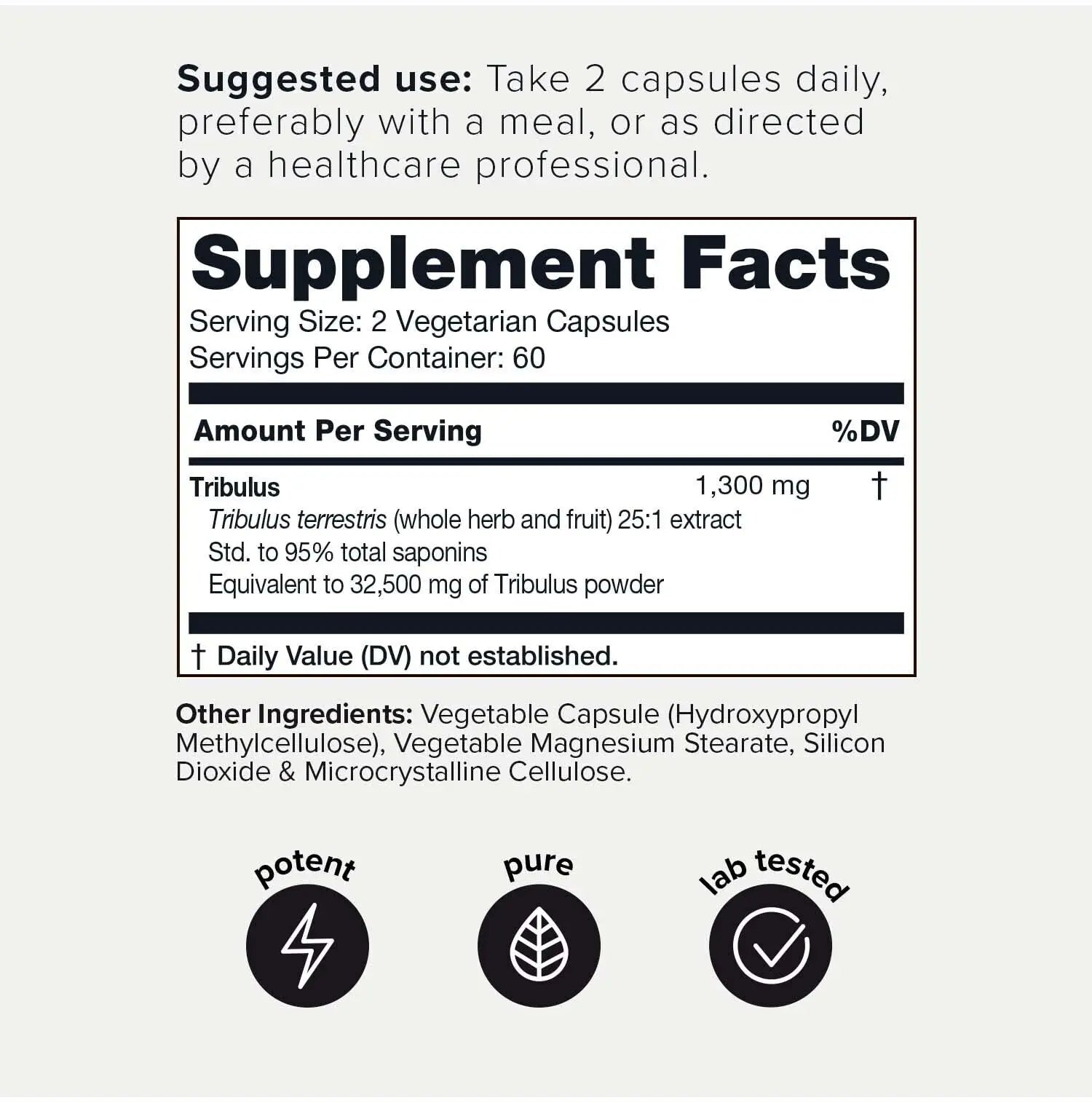 Toniiq Ultra High Strength Tribulus Capsules - 95% Steroidal Saponins - 1300mg Concentra Toniiq Au supplements