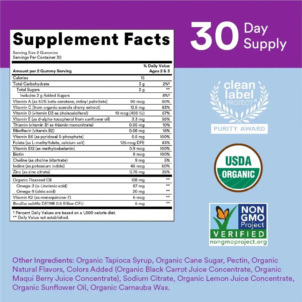 SmartyPants Organic Women's and Toddler Multivitamin Gummies with Probiotics, Omega 3, Vitamins D3, B12, C, A, K, Zinc and More SmartyPants Au supplements