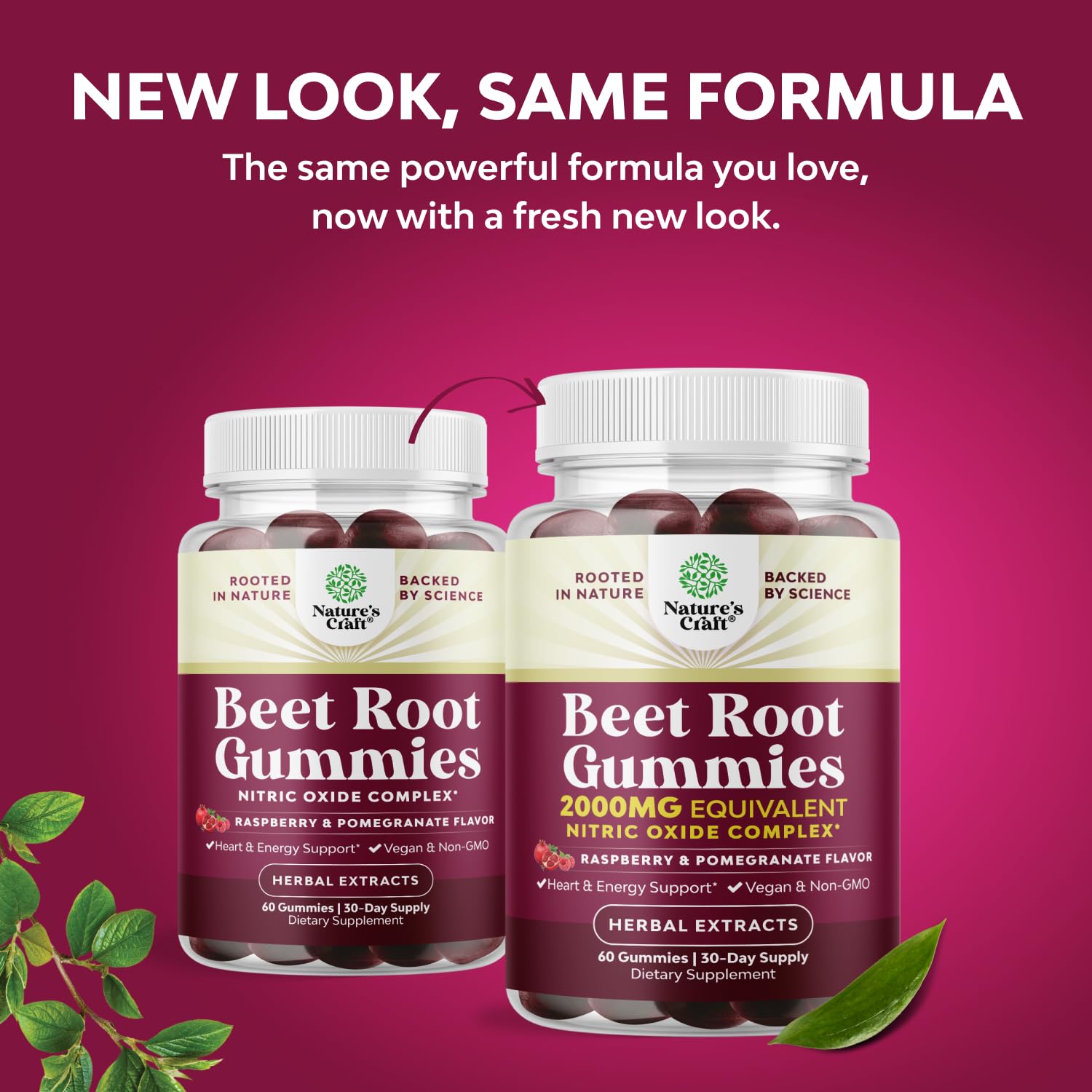 Flow Boosting Beet Root Gummies - Invigorating Beet Gummies for Adults Nitric Oxide Energy & Heart Health Support with Grapeseed Pomegranate & Vitamin B12 - Vegan Non-GMO & Gluten Free - 60 Count Natures Craft Au supplements