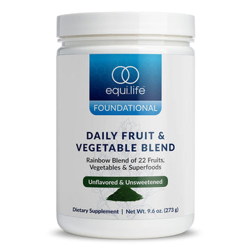 Equilife Daily Fruit & Vegetable Blend, Superfood Antioxidant Supplement with 22 Organic Fruits & Vegetables, Unflavored, Vitamin C, Fiber, 9 Essential Amino Acids, Supports Energy, 30 Servings Tub Equilife Au supplements