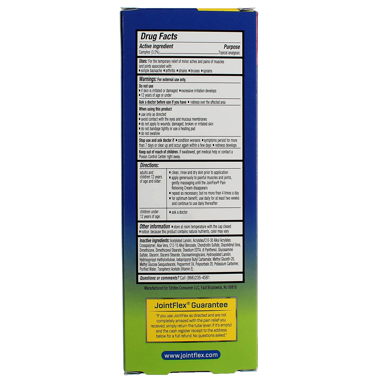 JointFlex Pain Relieving Cream 4 oz (Pack of 5) JointFlex Au supplements