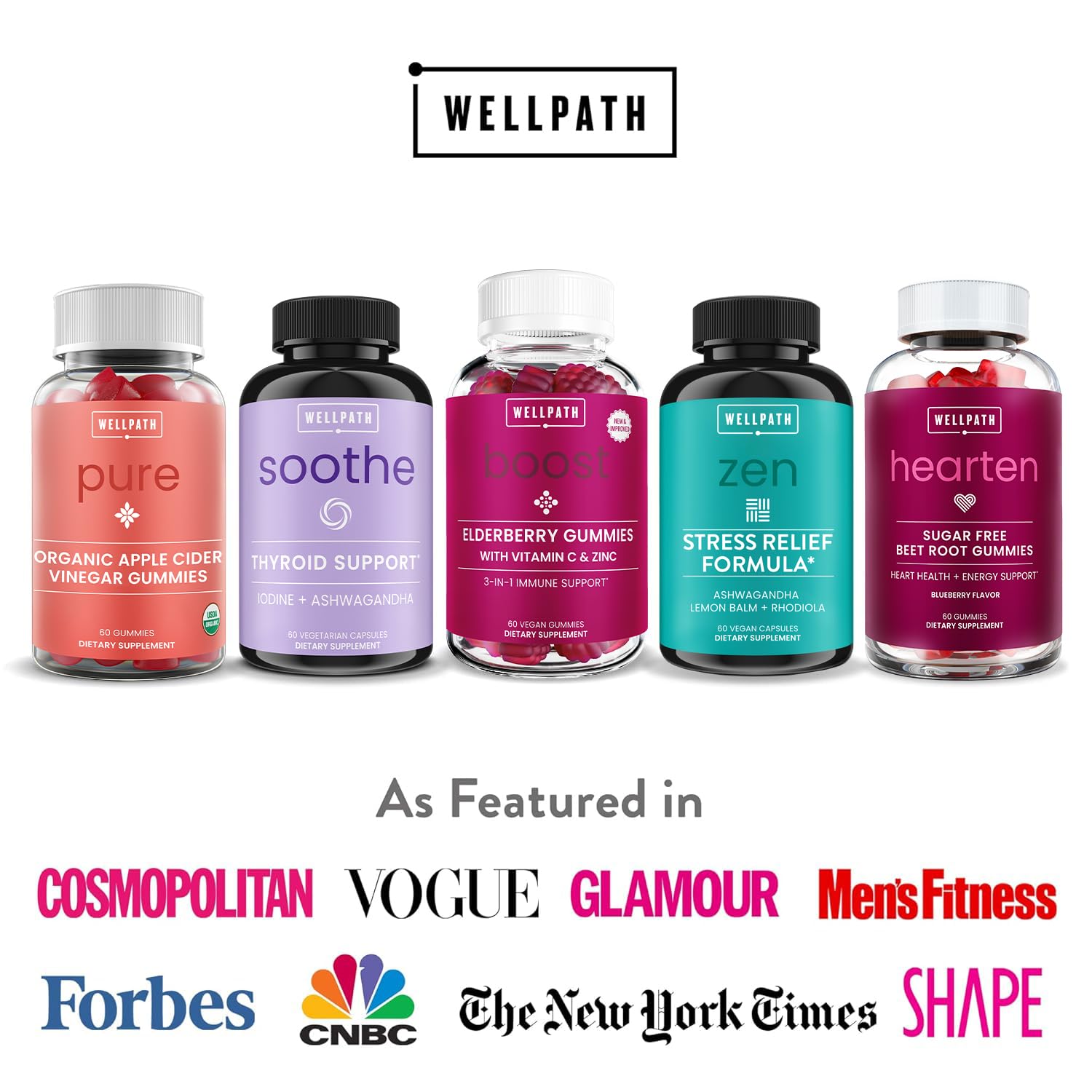 WellPath Zen Stress Relief Supplement + Mood Support | Calm, Stress & Energy Support | Ashwagandha Root, Rhodiola Rosea, L-Theanine, Lemon Balm | Herbal Capsules, 60 Ct WellPath Au supplements