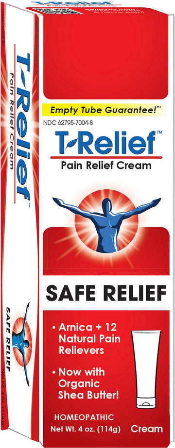 T-Relief Pain Relief cream,[114g] 4 oz MediNatura Au supplements