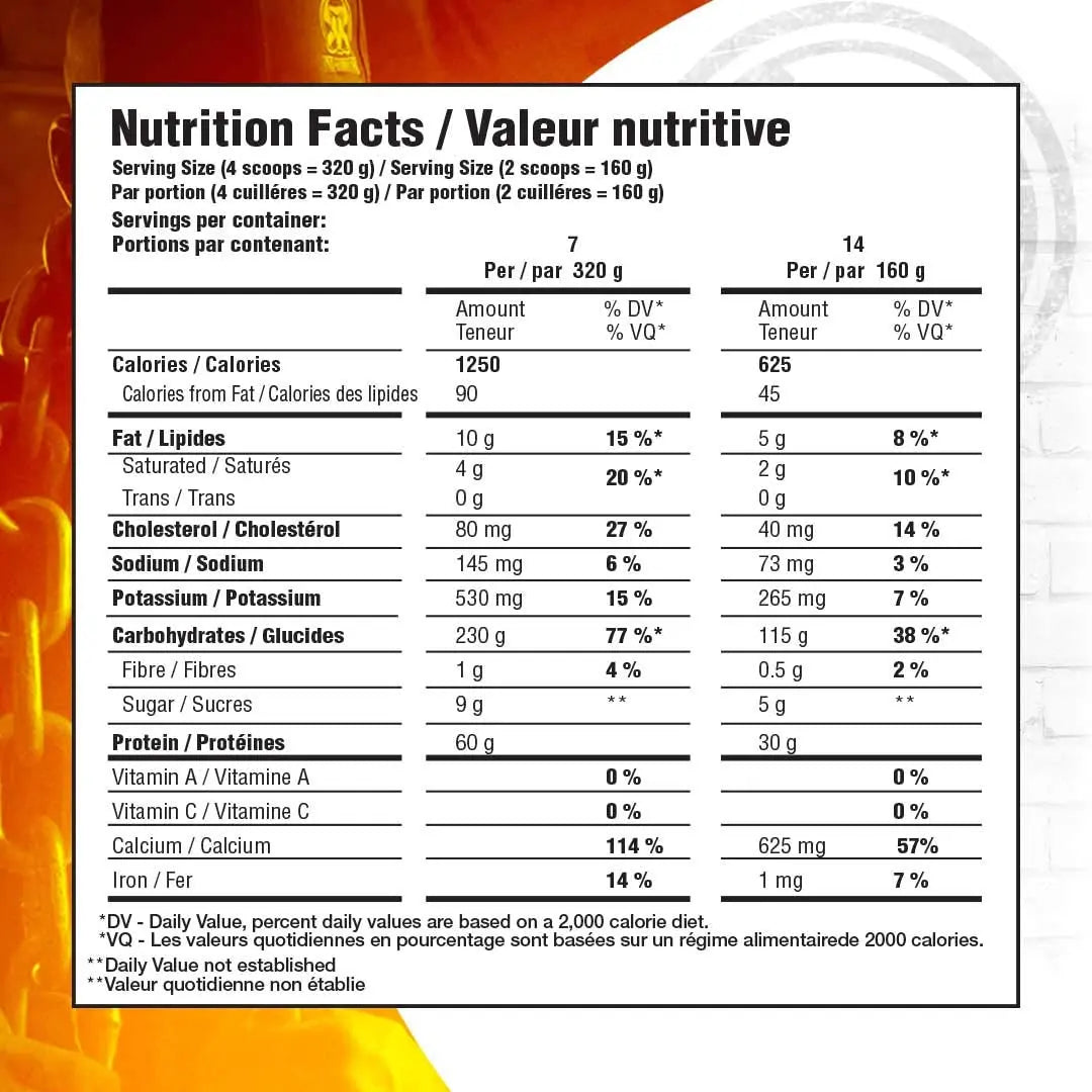 Interactive Nutrition Mammoth Mass Supplement, 5 lbs, Banana, 2.2kg Banana Mammoth Au supplements