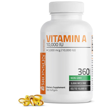Bronson Vitamin A 10,000 IU Premium Non-GMO Formula Supports Healthy Vision & Immune System and Healthy Growth & Reproduction, 360 Softgels Bronson Au supplements