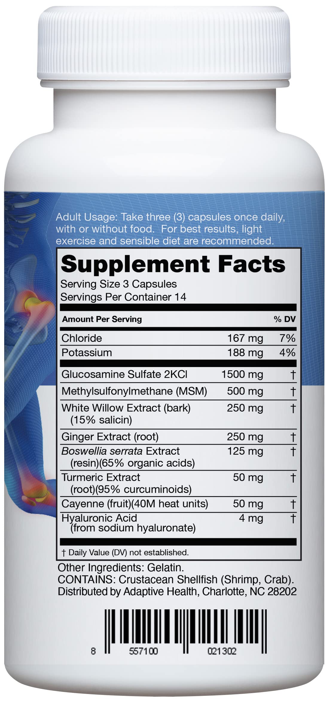Instaflex Joint Support Supplement for Men and Women - Glucosamine, MSM, White Willow, Turmeric, Ginger, Cayenne, Hyaluronic Acid - 42 Capsules Instaflex Au supplements