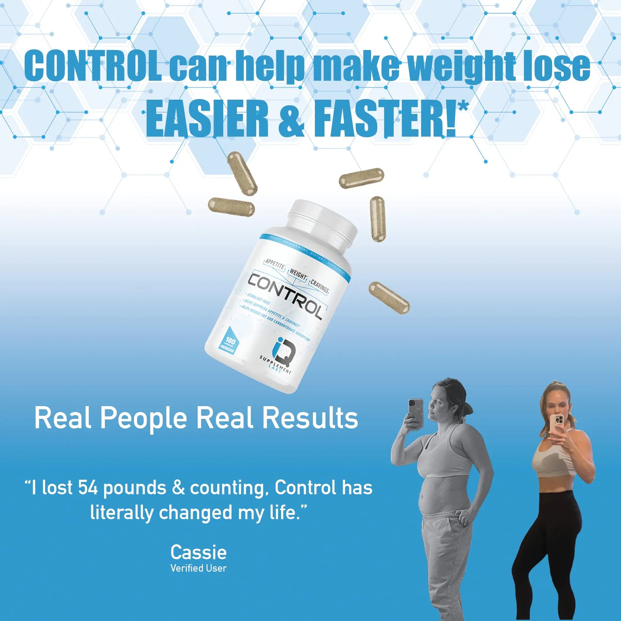Control-Appetite Suppressant for Weight Loss | Hunger Suppression, Fat & Carb Blocker iQ Supplement Labs Au supplements
