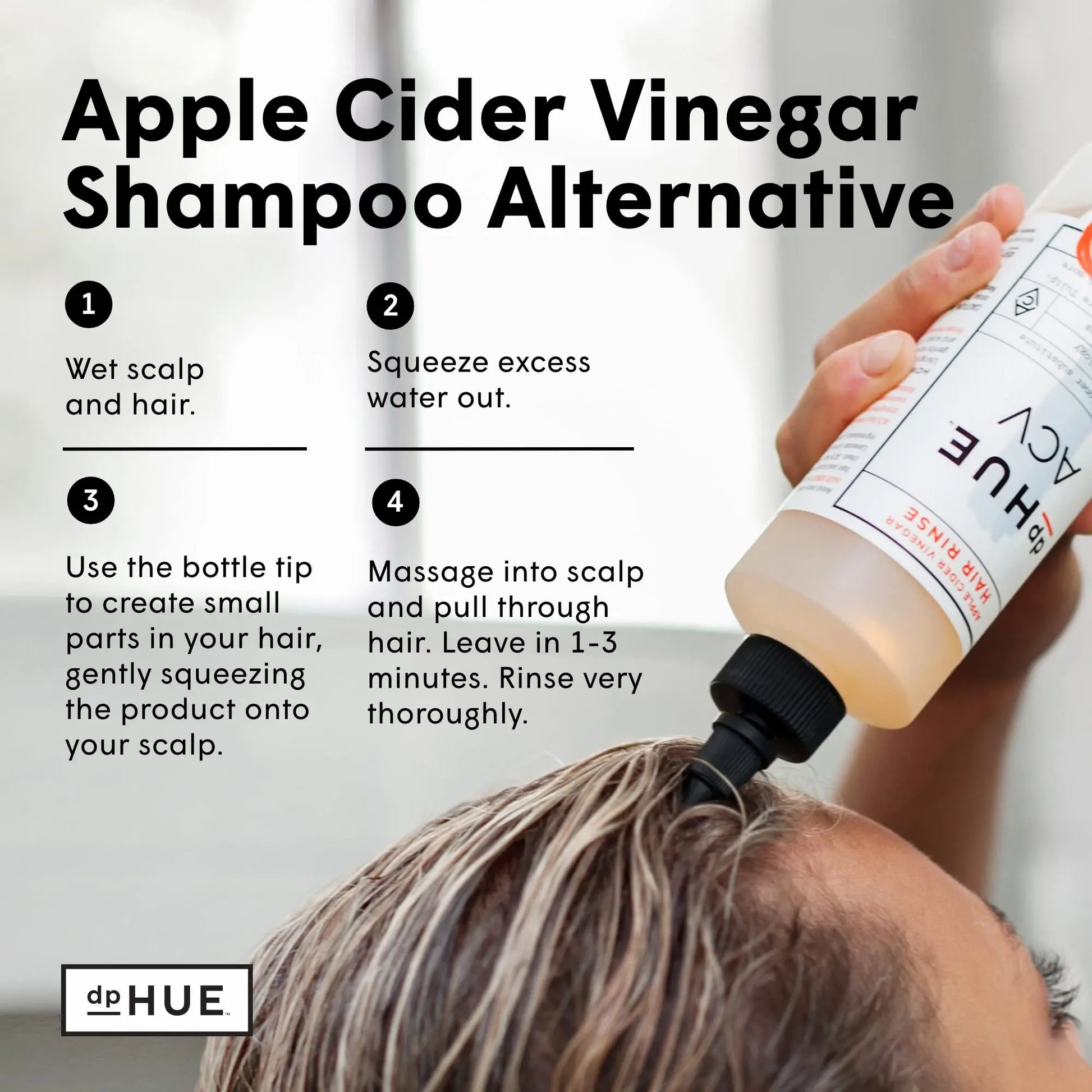 dpHUE Apple Cider Vinegar Hair Rinse, 8.5 oz - Shampoo Alternative & Scalp Cleanser dpHUE Au supplements