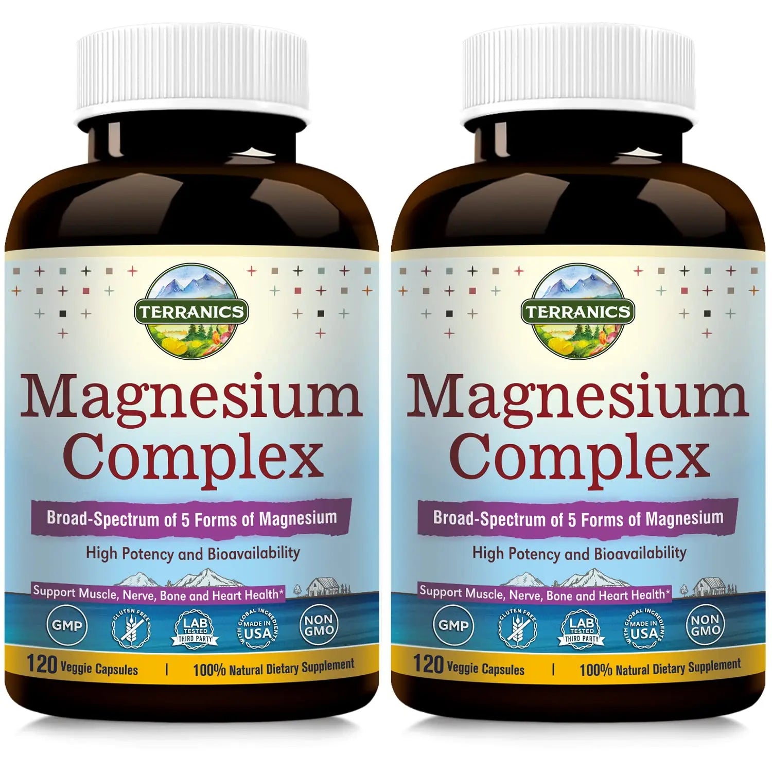 Terranics Magnesium Complex, Total 240 Capsules, Max Absorption, Glycinate, Citrate Terranics Au supplements