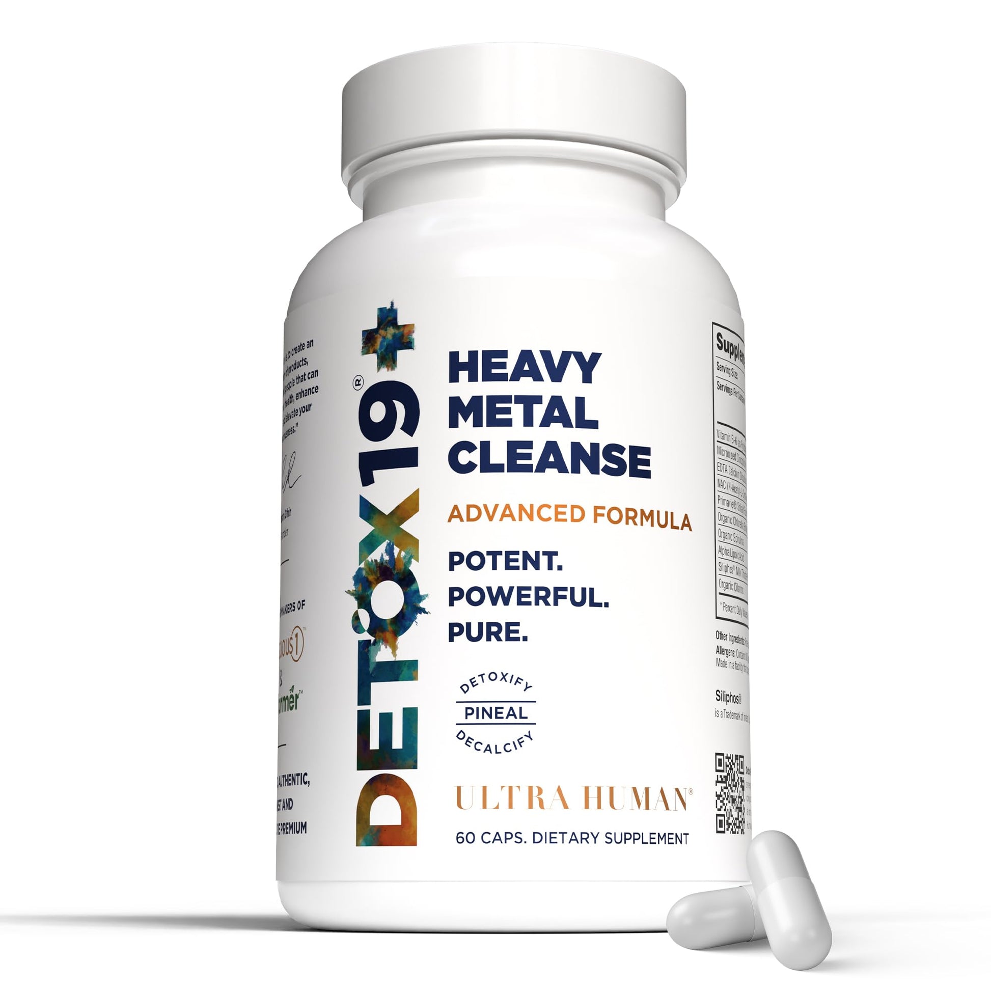 Ultra Human Daily Wellness Support – Heavy Metal Detox Cleanse, with Zeolite, Shilajit, Organic Chlorella & Spirulina, NAC & Alpha Lipoic. Supports Daily Detox, Cognition, Immune System -(Made in USA) Ultra Human Au supplements