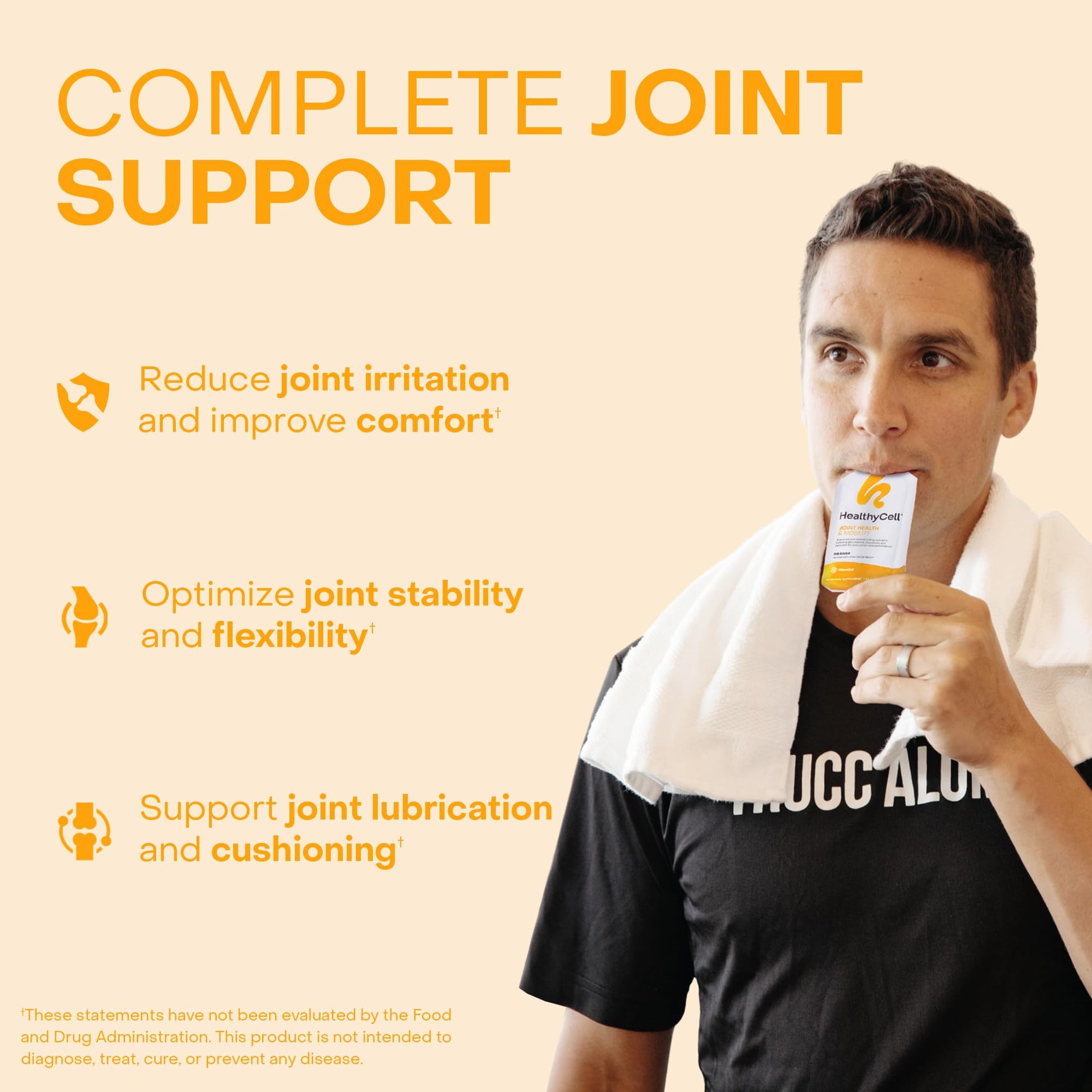 Healthycell Joint Health & Mobility Daily Liquid Supplement - Joint Support Supplement, Inflammation Response, Cartilage & Flexibility with Curcumin, Glucosamine & Chondroitin - 14 Gel Packs Healthycell Au supplements