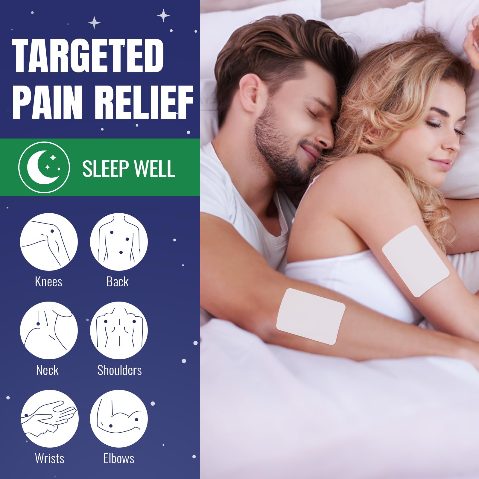 ZEEY 5% Menthol Overnight Pain Relief Patches, French Lavender Oil Pain Patch for Back, Knee, Neck, Shoulders, Joints, Muscle Soreness, Fast Acting, Topical Analgesic, Gel Patch, 3.94" x 2.76", 5Ct ZEEY Au supplements