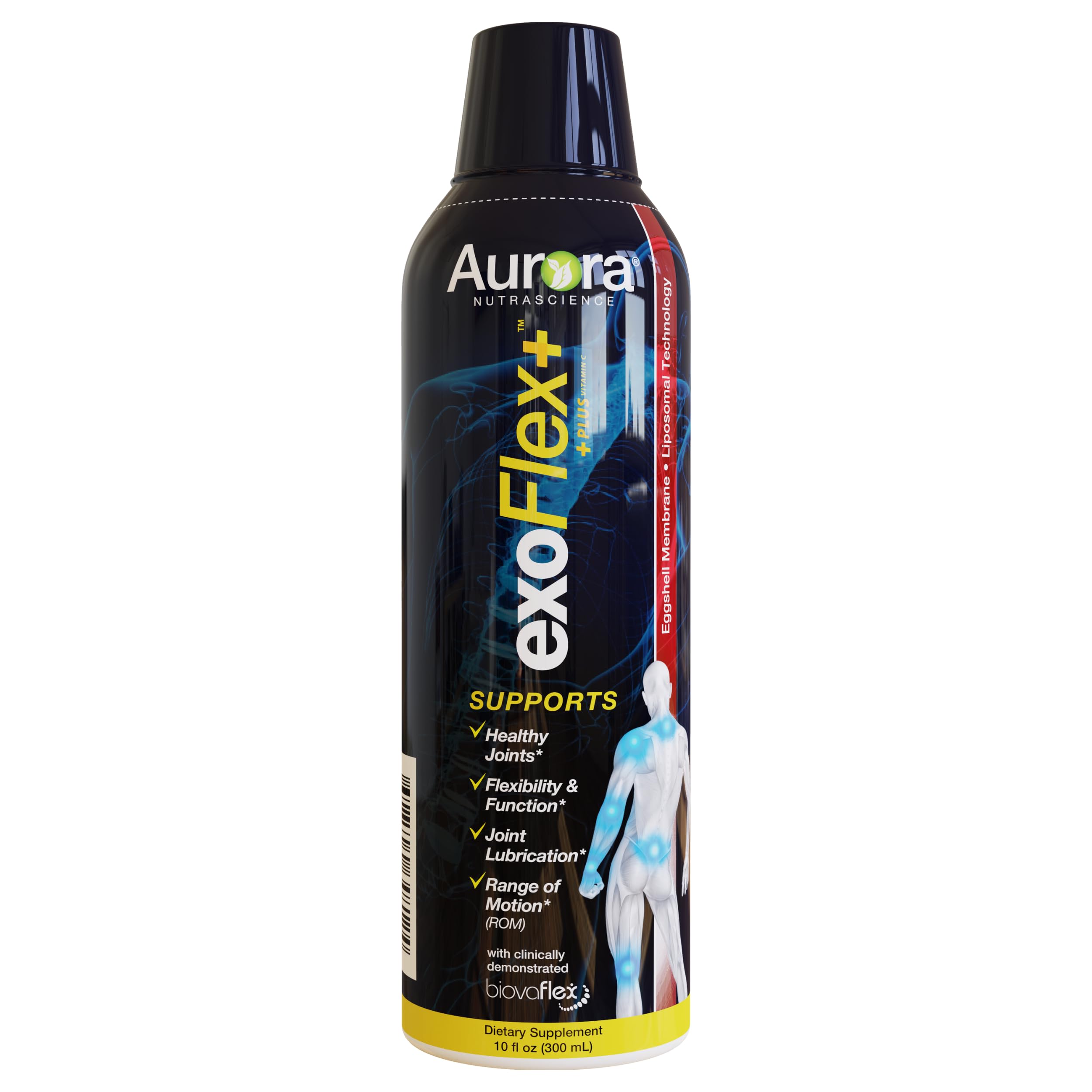 Aurora Nutrascience Micro-Pack Liposomal exoFlex+ with Vitamin C, Supports Joint Flexibility & Function, BiovaFlex Eggshell Membrane, Curcumin & Boswellia, Strwaberry Flavor, 30 Servings, 10 fl oz Vida Lifescience Au supplements