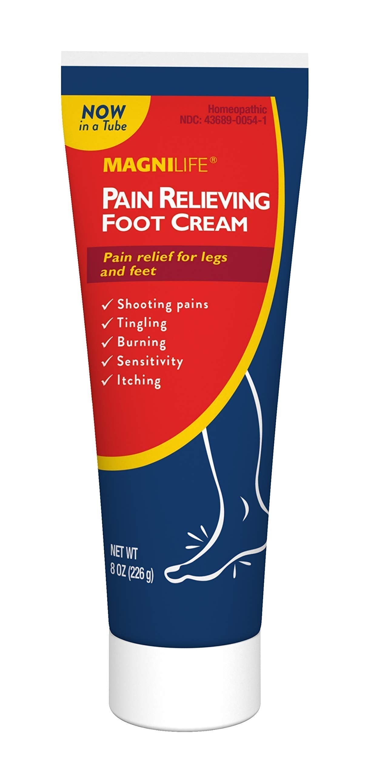 MagniLife Pain Relieving Foot Cream, 8 oz Tube, Soothing Relief for Soreness, Pain, Burning, Tingling, Itching or Sensitivity in Feet & Legs, Moisturizing & Hydrating Foot Cream, No Petroleum MagniLife Au supplements