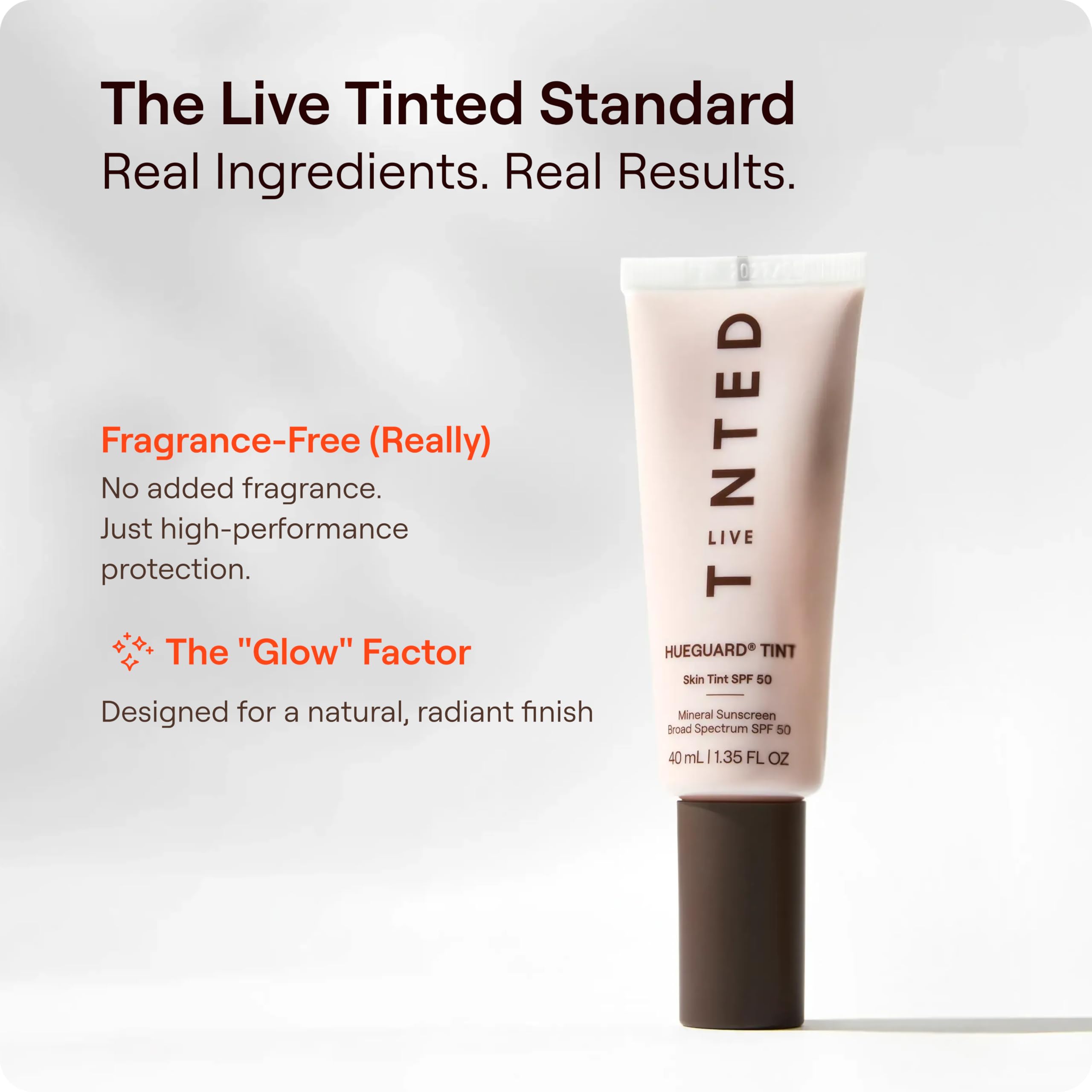 Live Tinted Hueguard Skin Tint SPF 50 - Tinted Mineral Sunscreen with Light-Medium Buildable Coverage With a Hydrating and Radiant Finish - Water and Sweat Resistant, 1.35 fl oz - Shade 10 Live Tinted Au supplements