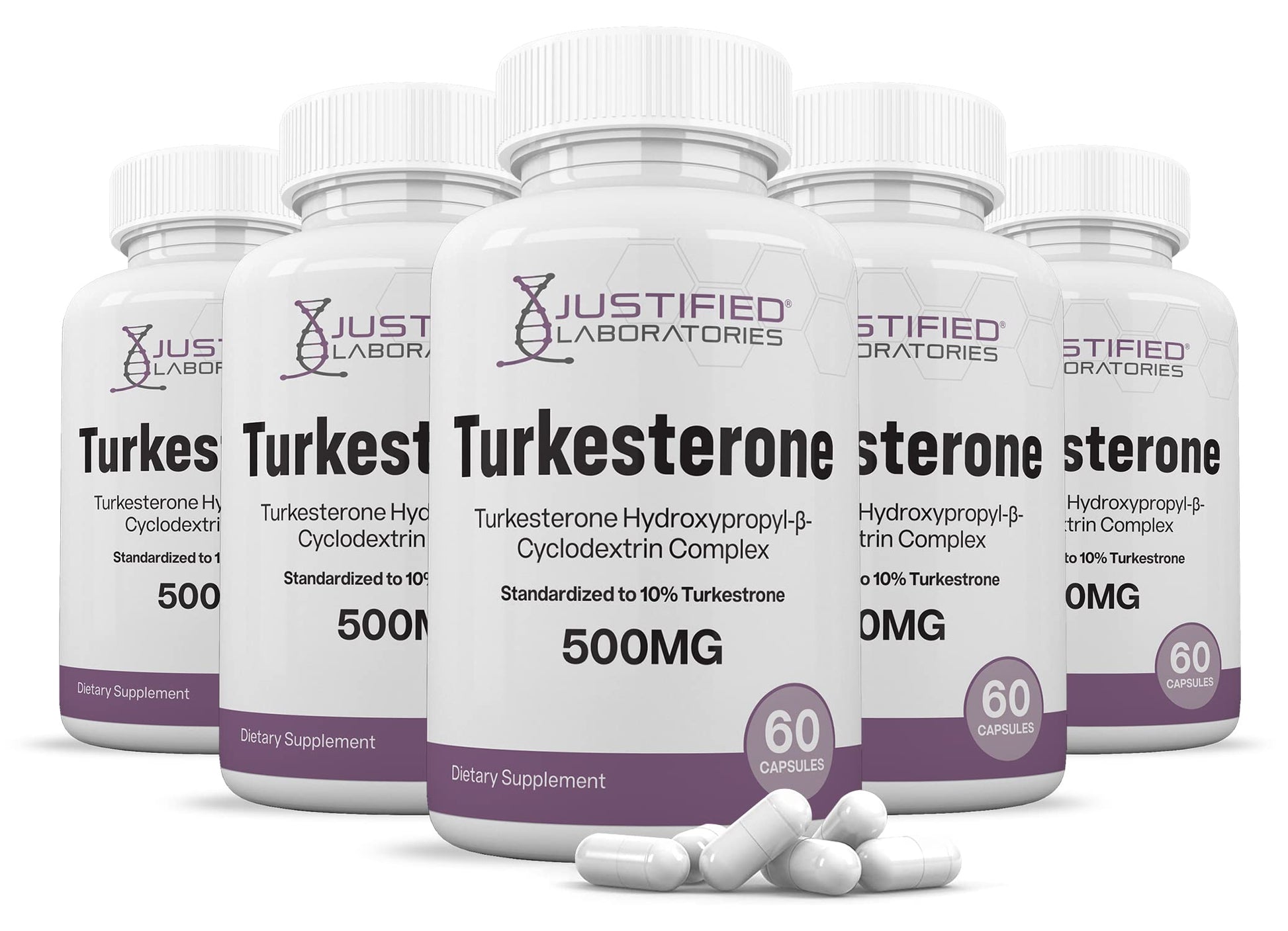 Justified Laboratories (5 Pack Turkesterone 500mg 10% Standardized Naturally Increase Justified Laboratories Au supplements